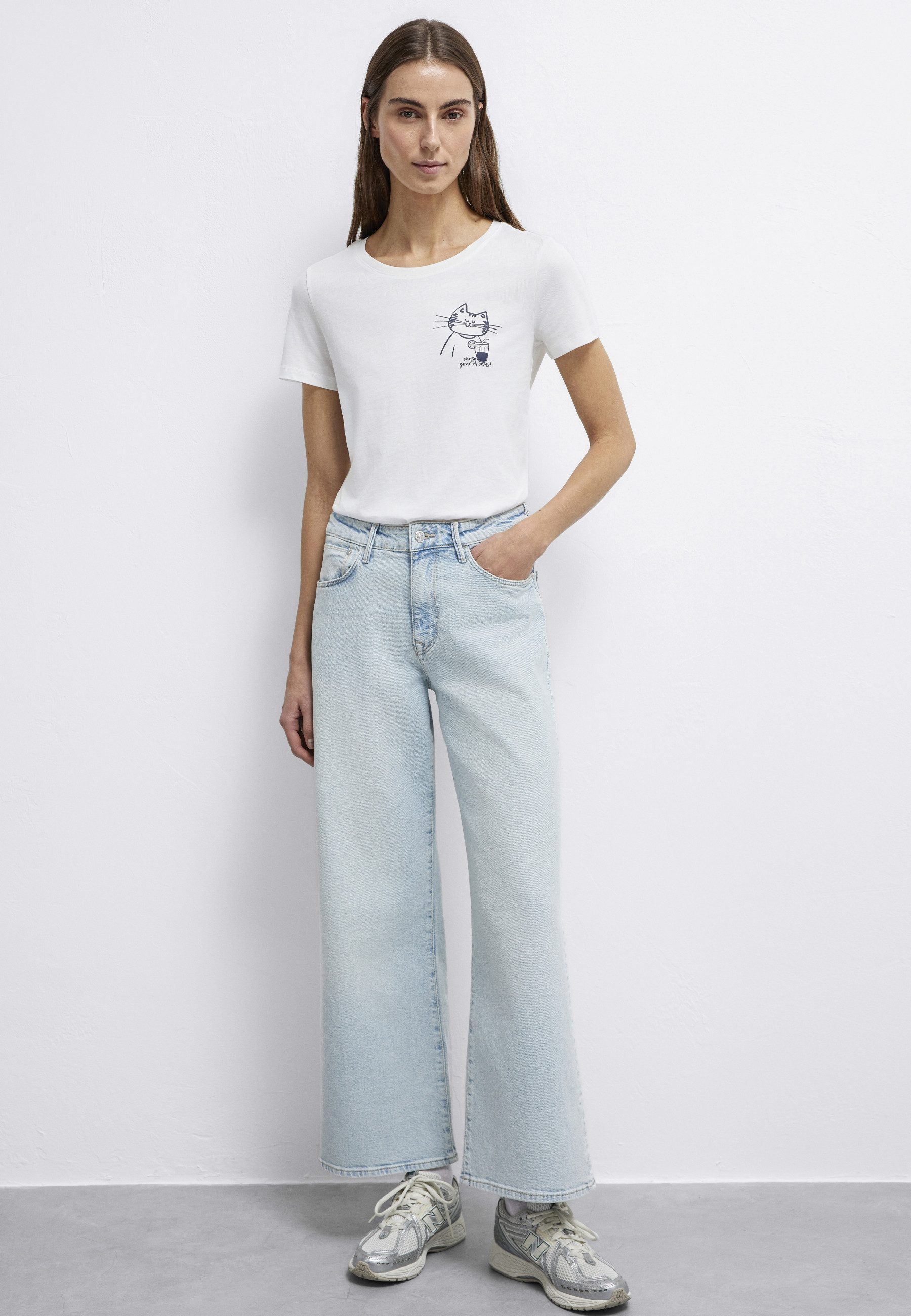 Mavi T-Shirt CAT PRINTED GRAPHIC T-SHIRT Katzen T-Shirt