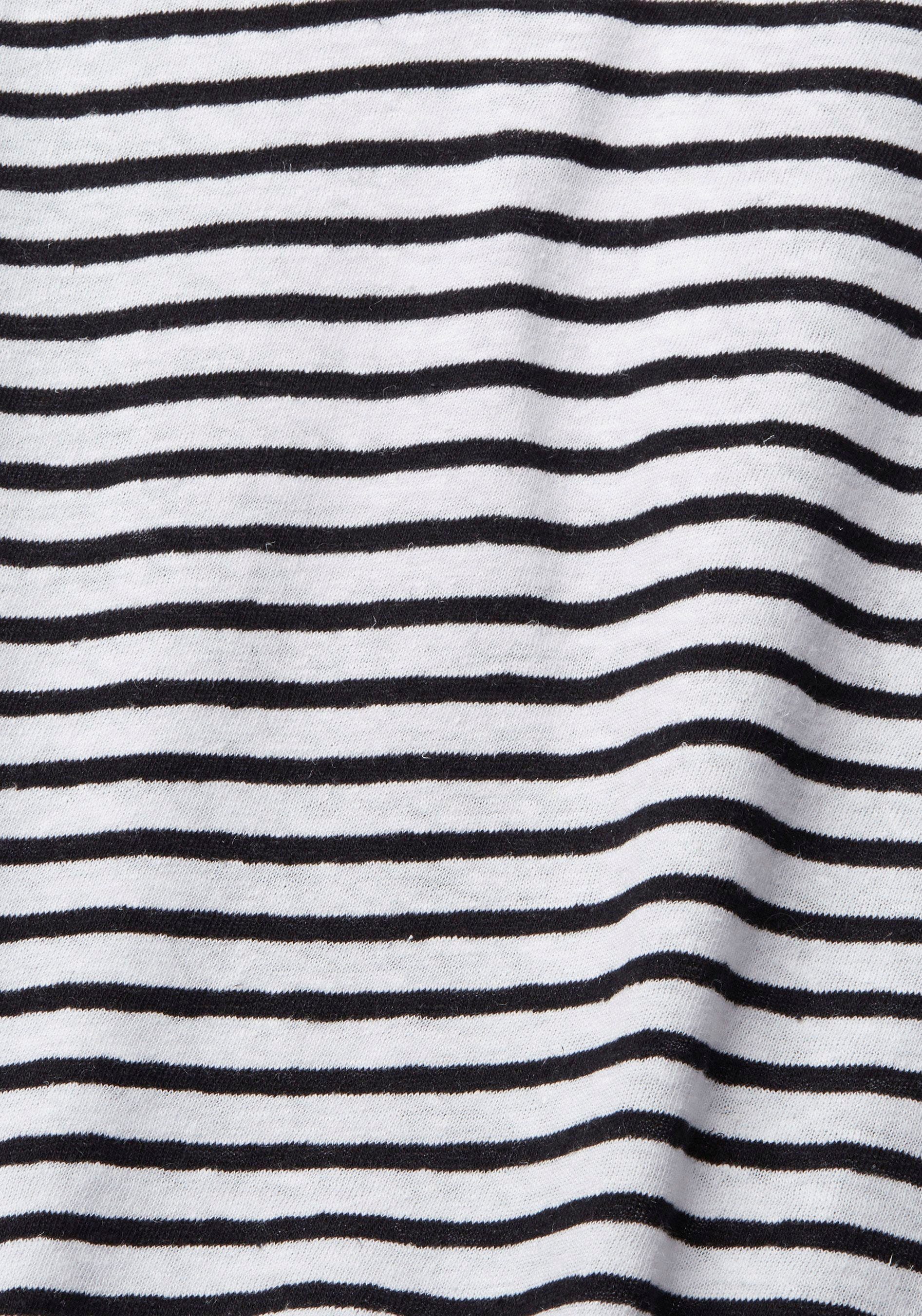 edc by Esprit Oversize-Shirt mit schwarz-wollweiß-gestreift Streifenmuster