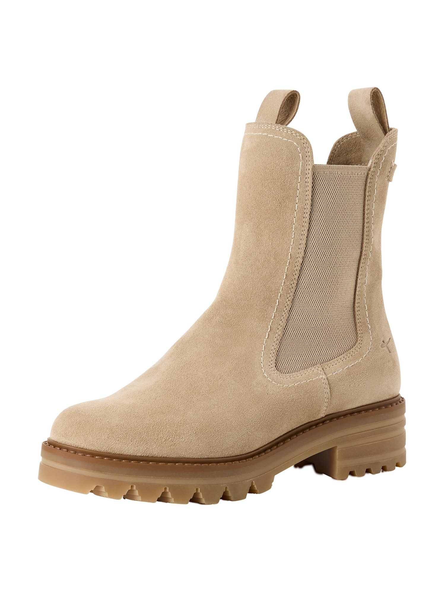 Tamaris TOUCH-IT aus Leder Blockabsatz 1-25411-47 Chelseaboots TOUCH-IT