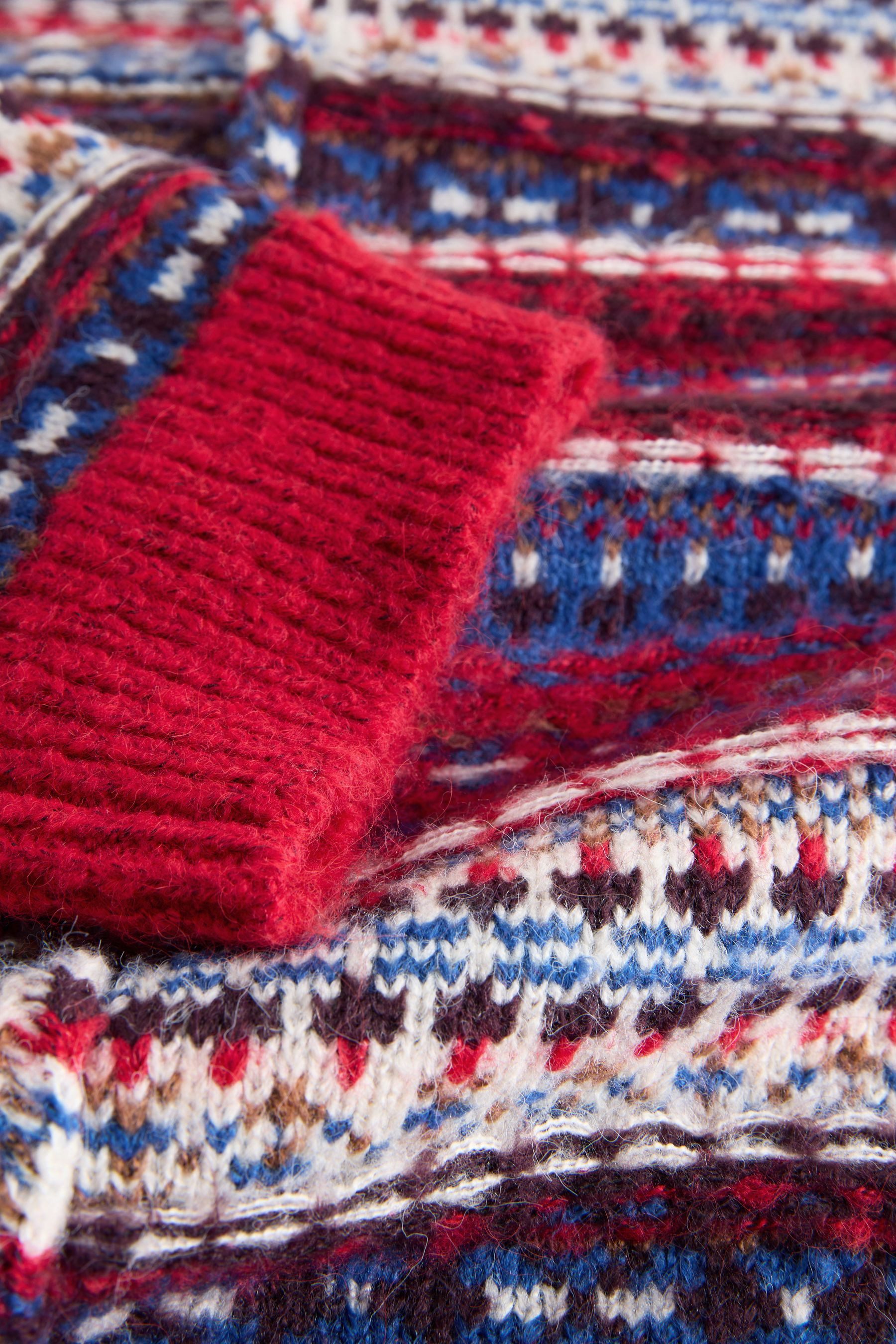 Next Norwegerpullover Strickpullover mit Stehkragen und Fairislemuster (1-tlg)