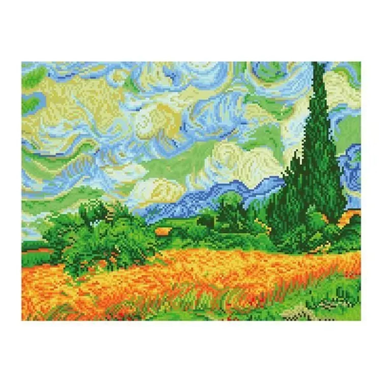 Diamond Dotz Spiel Diamond Dotz Weizenfeld mit Zypressen (Van Gogh)