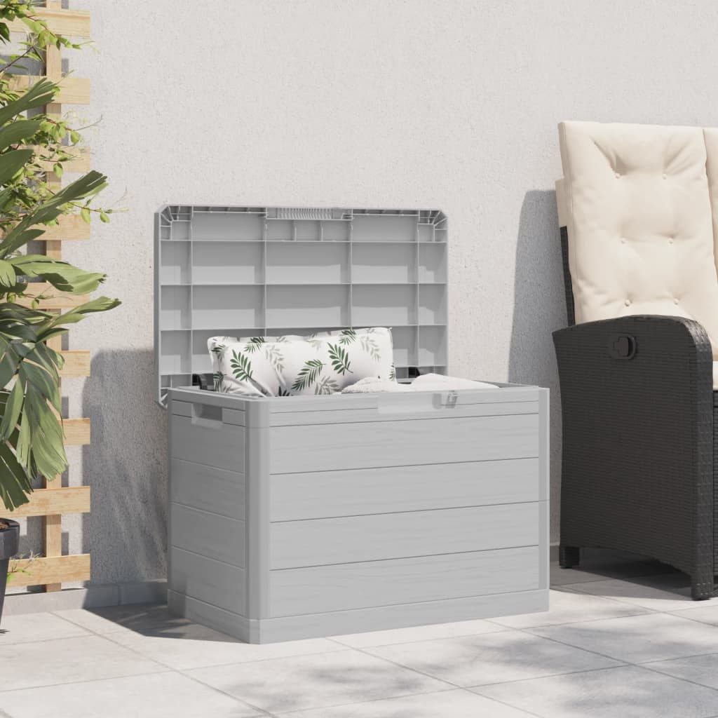 vidaXL Gartenbox Outdoor-Kissenbox Grau 77,5x44,5x53 cm günstig online kaufen