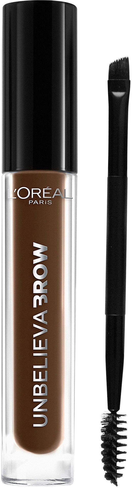 L'ORÉAL PARIS Augenbrauen-Gel Brow, wischfest, Applikatoren, Unbelieva Brunette mit 3.0 unterschiedlichen Augen-Make-Up