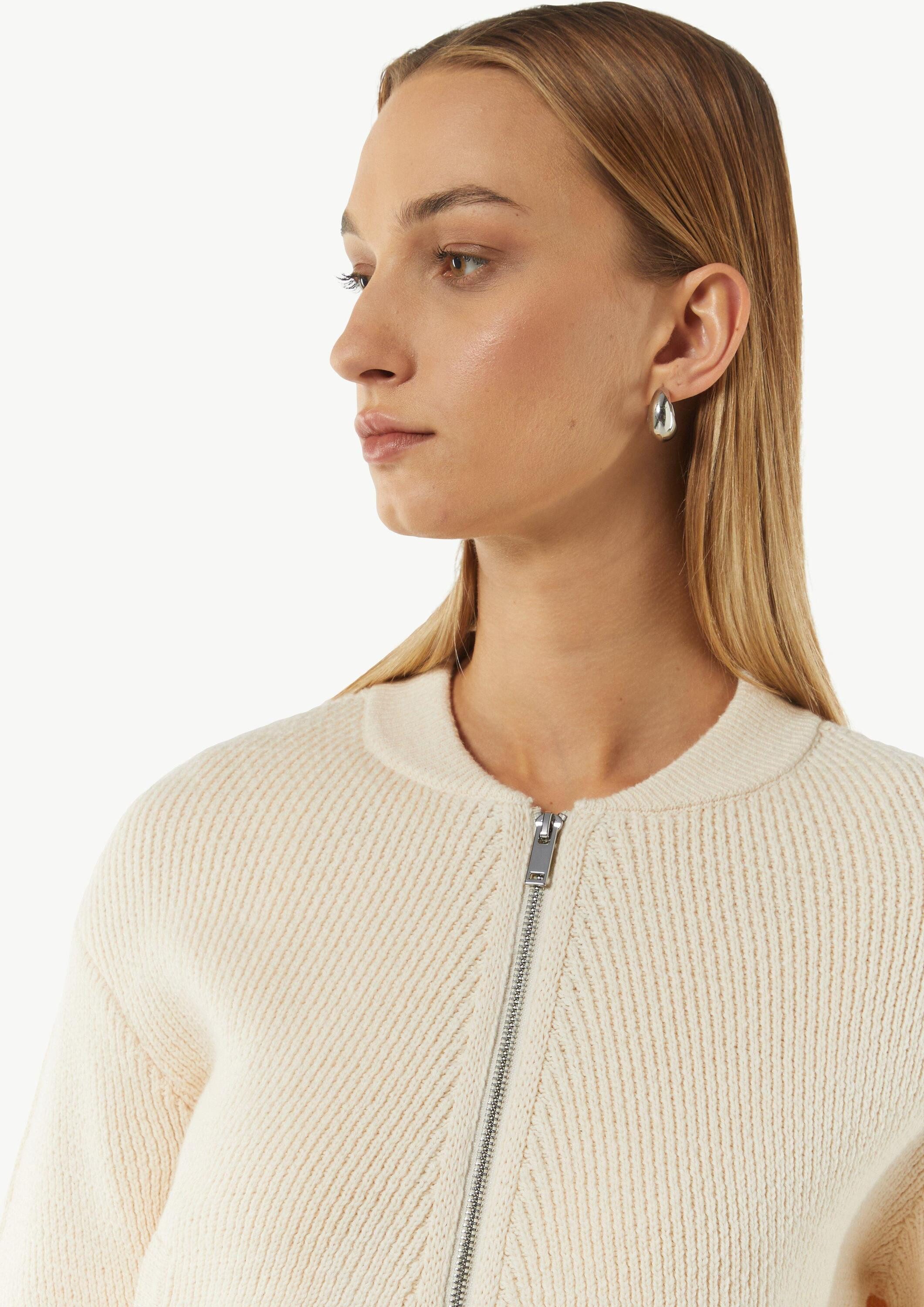 comma Cardigan Strickjacke Kurze Strickjacke mit Eingrifftaschen