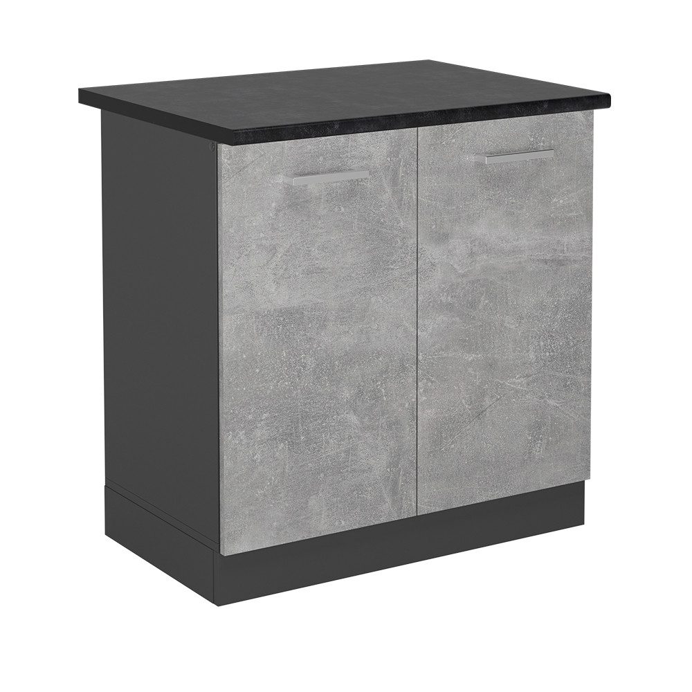 Vicco Spülenunterschrank R-Line, Beton/Anthrazit, 80 cm, günstig online kaufen