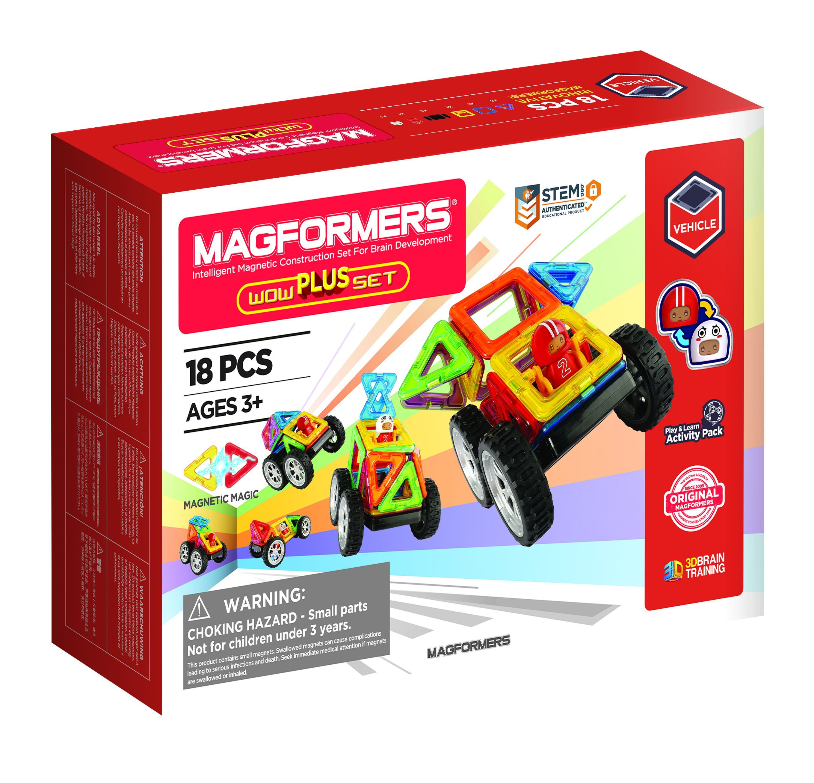 MAGFORMERS 278-95 - Magformers Wow Plus Set Magnetspielbausteine, (18 St)