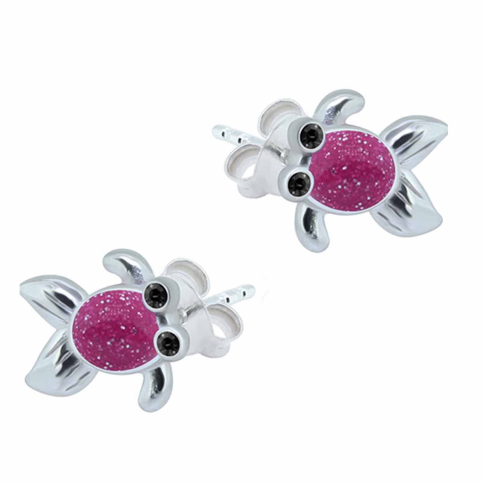 Koi-Rot Ohrstecker Aus 925er Sterlingsilber – Fisch-Motiv, Hypoallergen, Ca. 1,6 Cm, Geschenk Für Mädchen