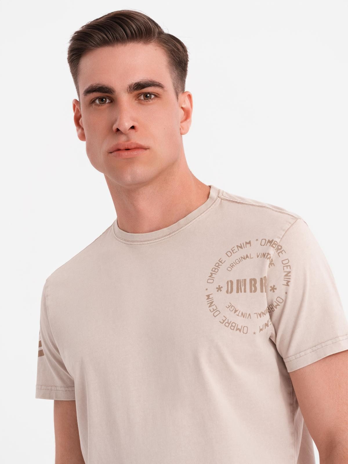 Print-Shirt Bedrucktes Baumwoll-T-Shirt für Männer im Militärstil