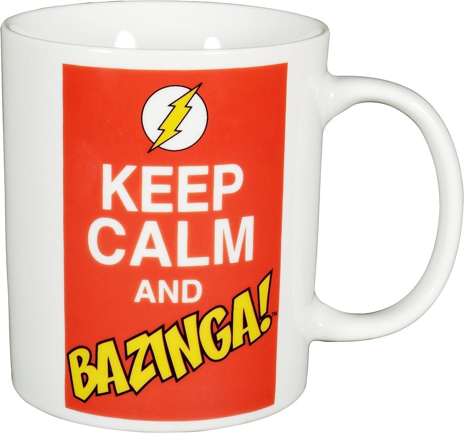 "Keep Porzellan Bazinga" Becher Tasse, Tasse Calm The Big Theory Labels® and United Bang