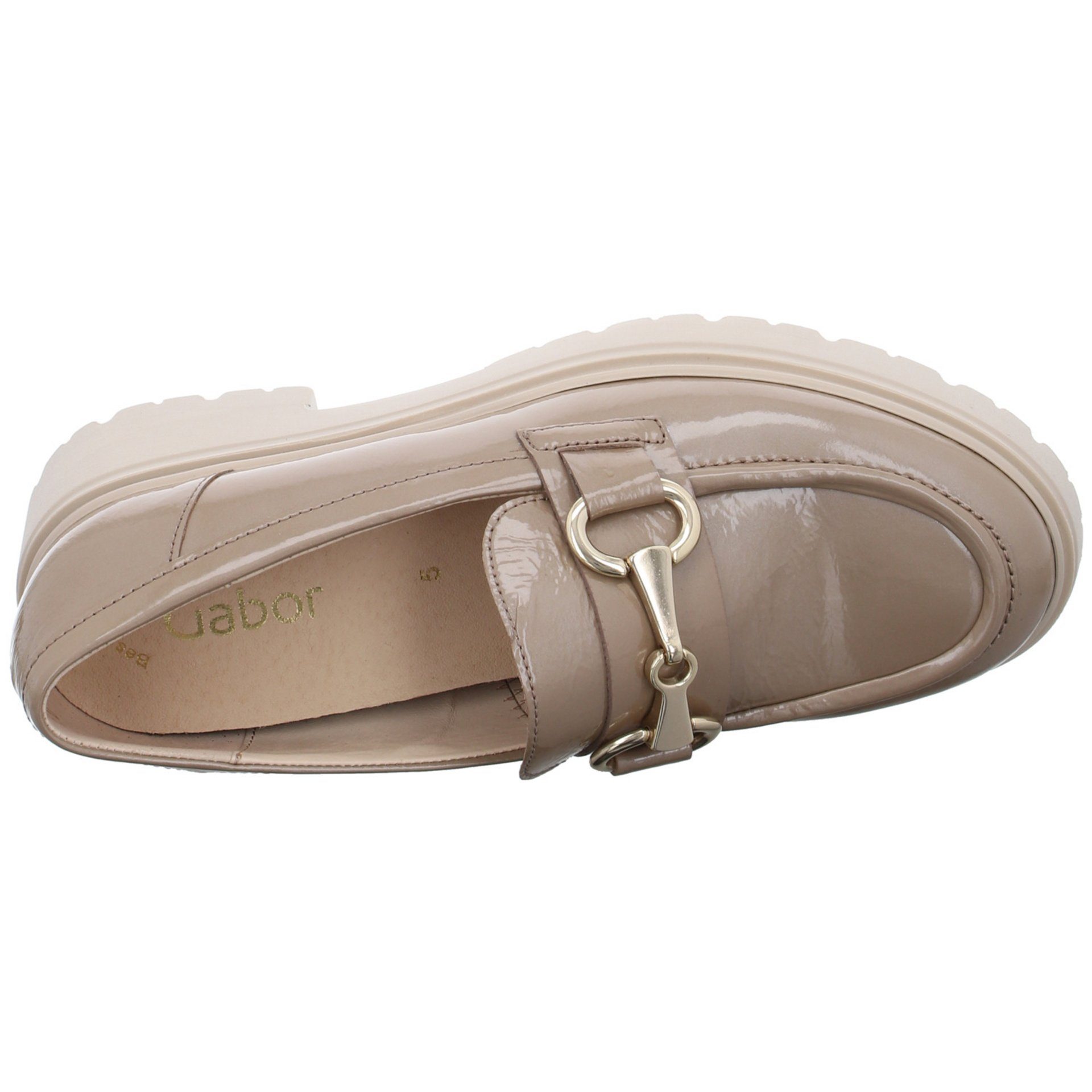 Gabor Slipper (07301861) Slipper Slipper Lackleder Beige Damen Schuhe