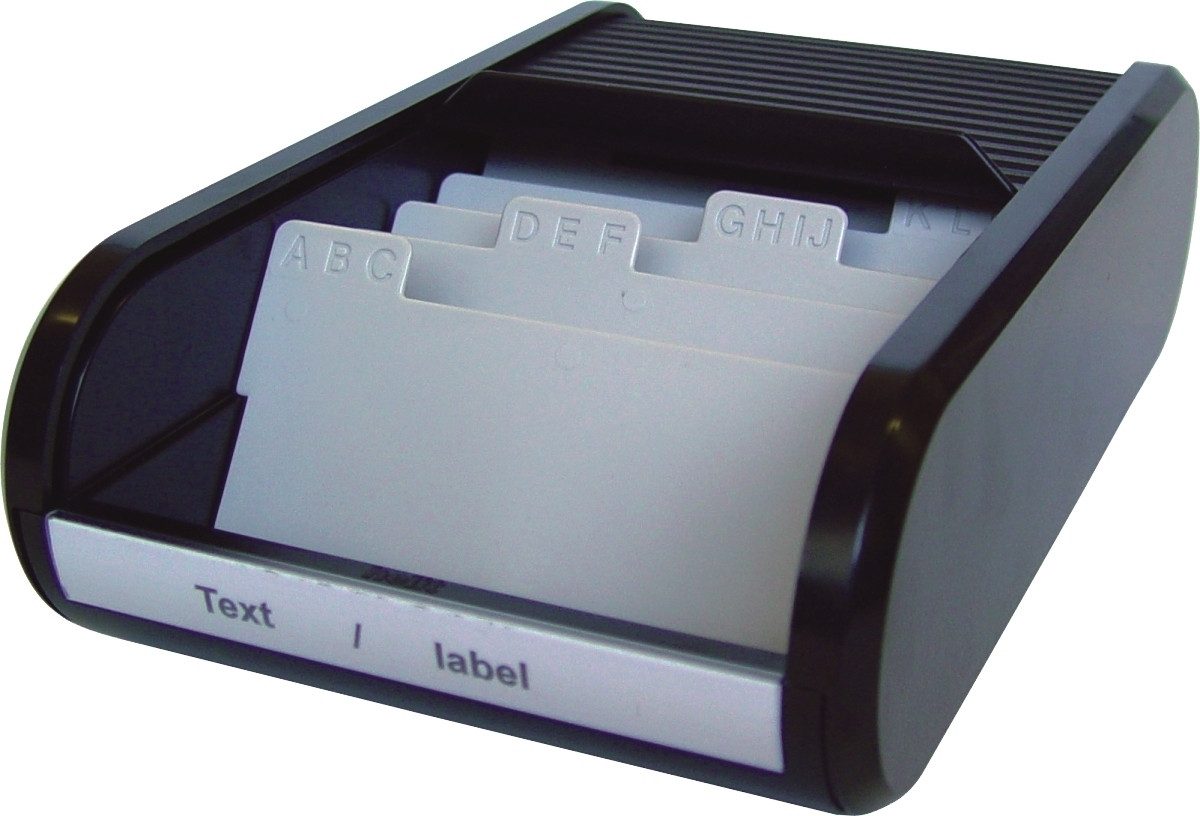 HELIT Visitenkartenhülle Visitenkartenbox Serie Linear schwarz