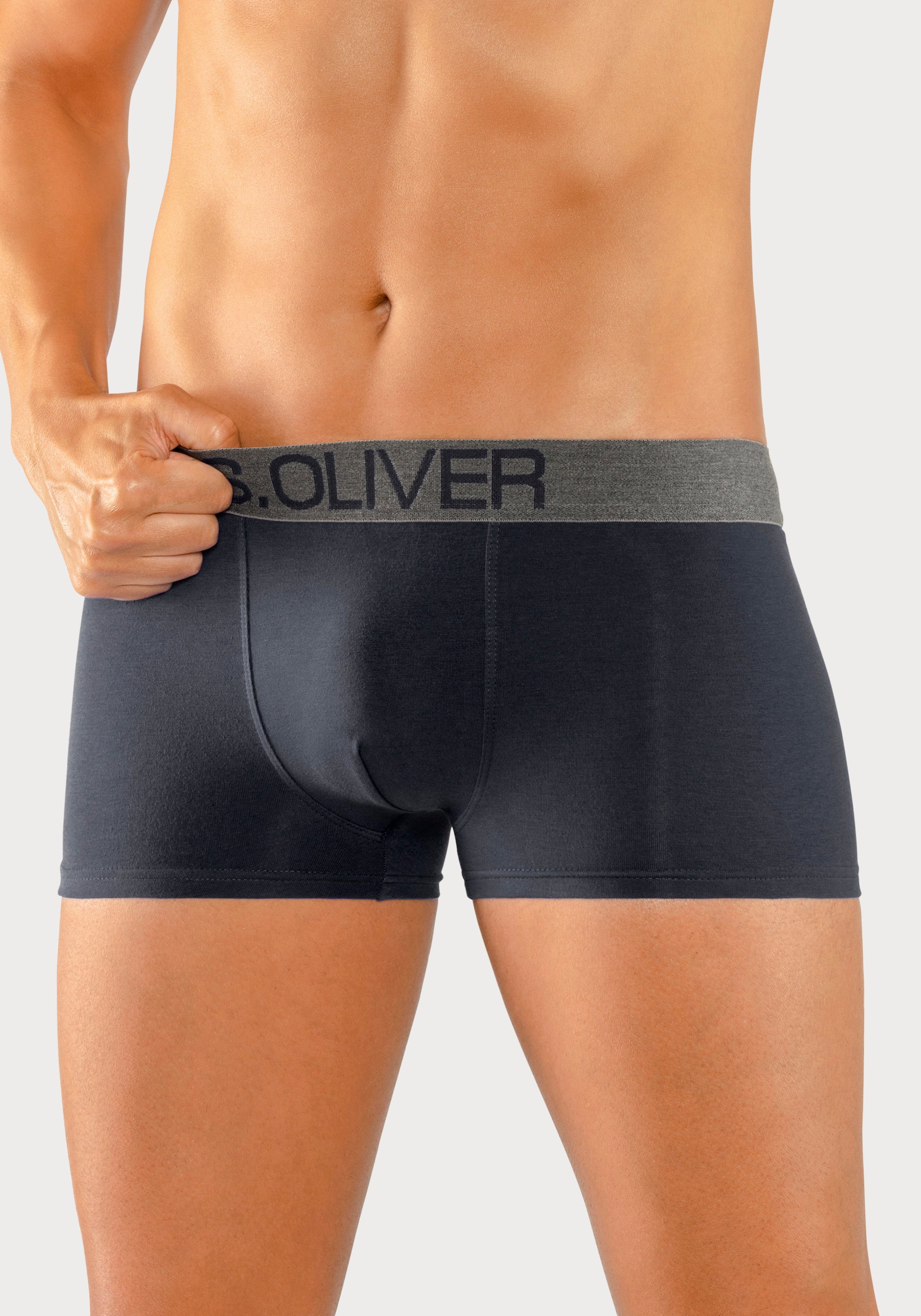 s.Oliver Hipster (Packung, 4-St) knapp sitzende Boxershorts für Herren aus Baumwoll-Mix