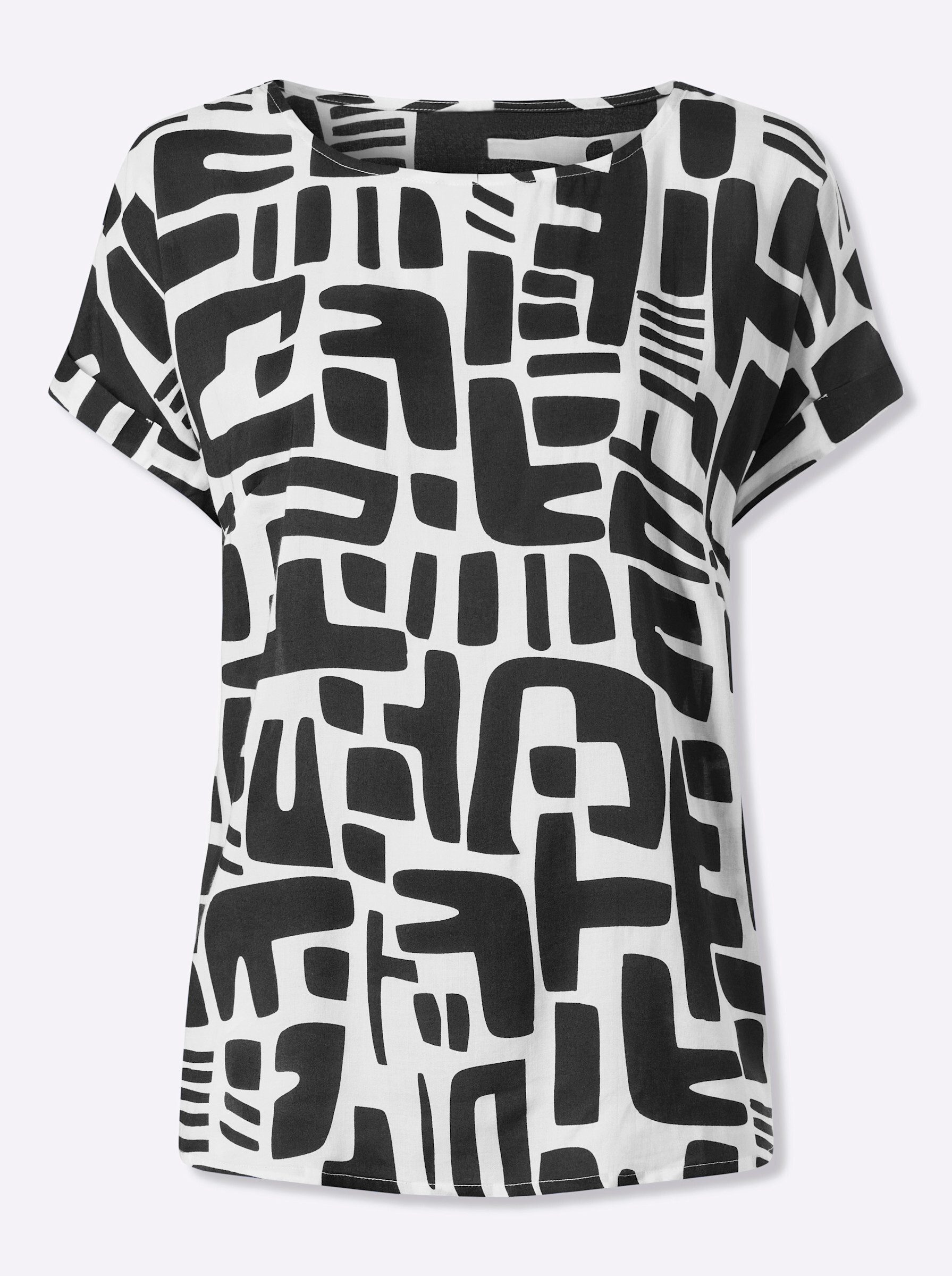 Klassische Bluse Bluse Kurzarm