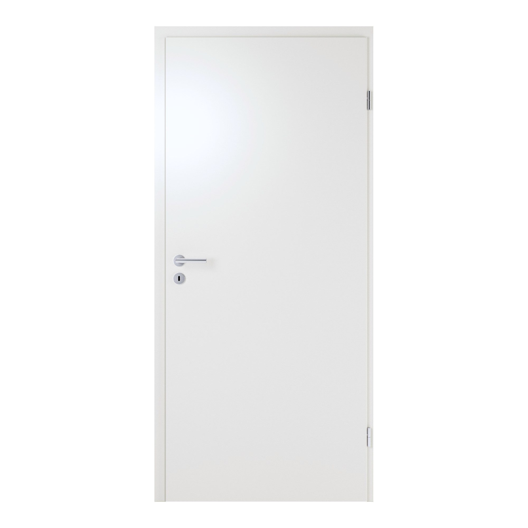 steinau Zimmertür Basic Walzlack Komplett-Set, Zarge + Edelstahl-Drückergarnitur (Set, Türblatt, Zarge und Edelstahl-Drückergarnitur im Set), Baurichtmaß 2125 x 625 mm