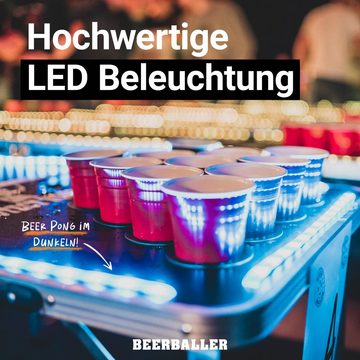 BeerBaller Klapptisch BeerBaller® LED Beer Pong Tisch - mit LED Beleuchtung und Löchern