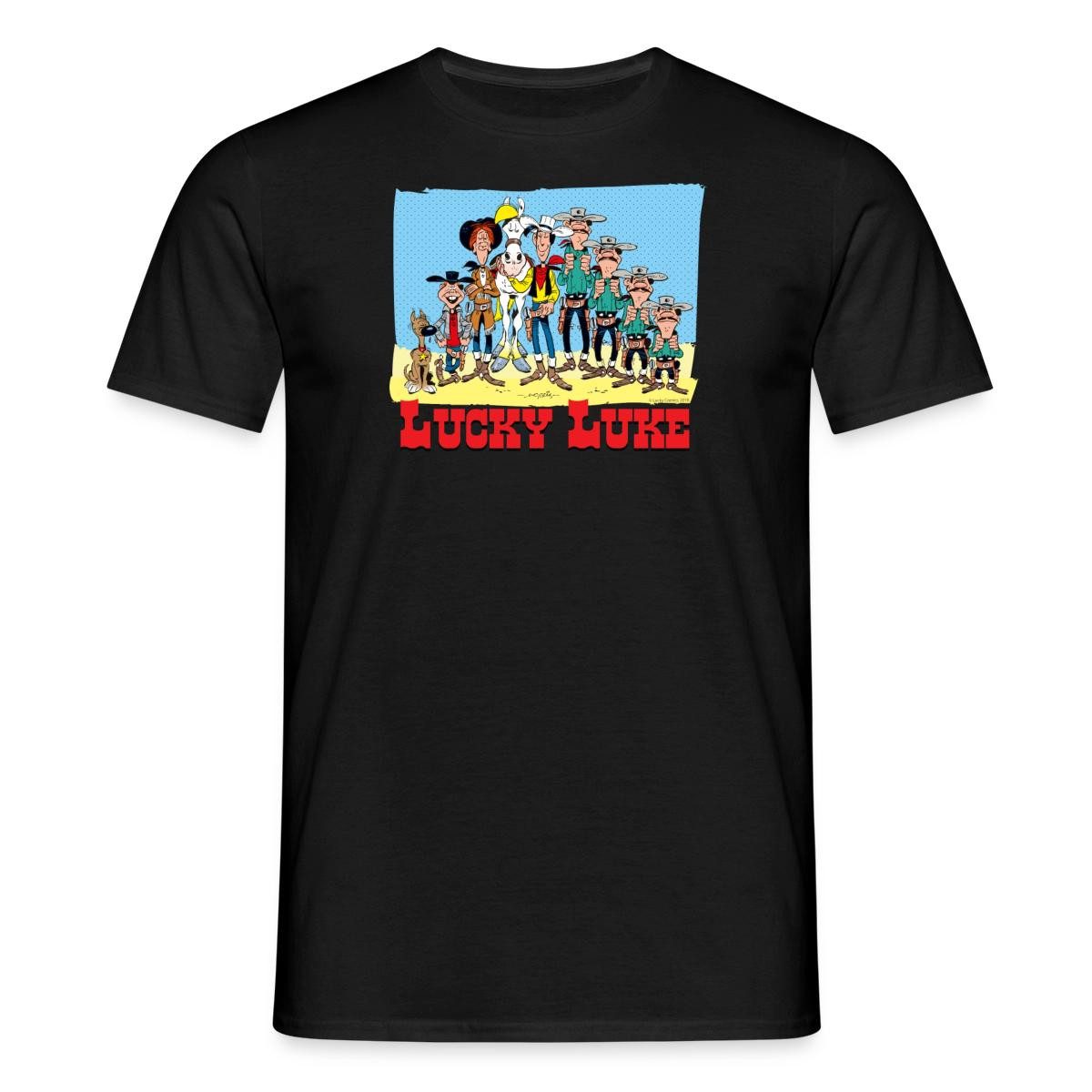 Spreadshirt Lucky Luke Charaktere Männer T-Shirt (1-tlg)