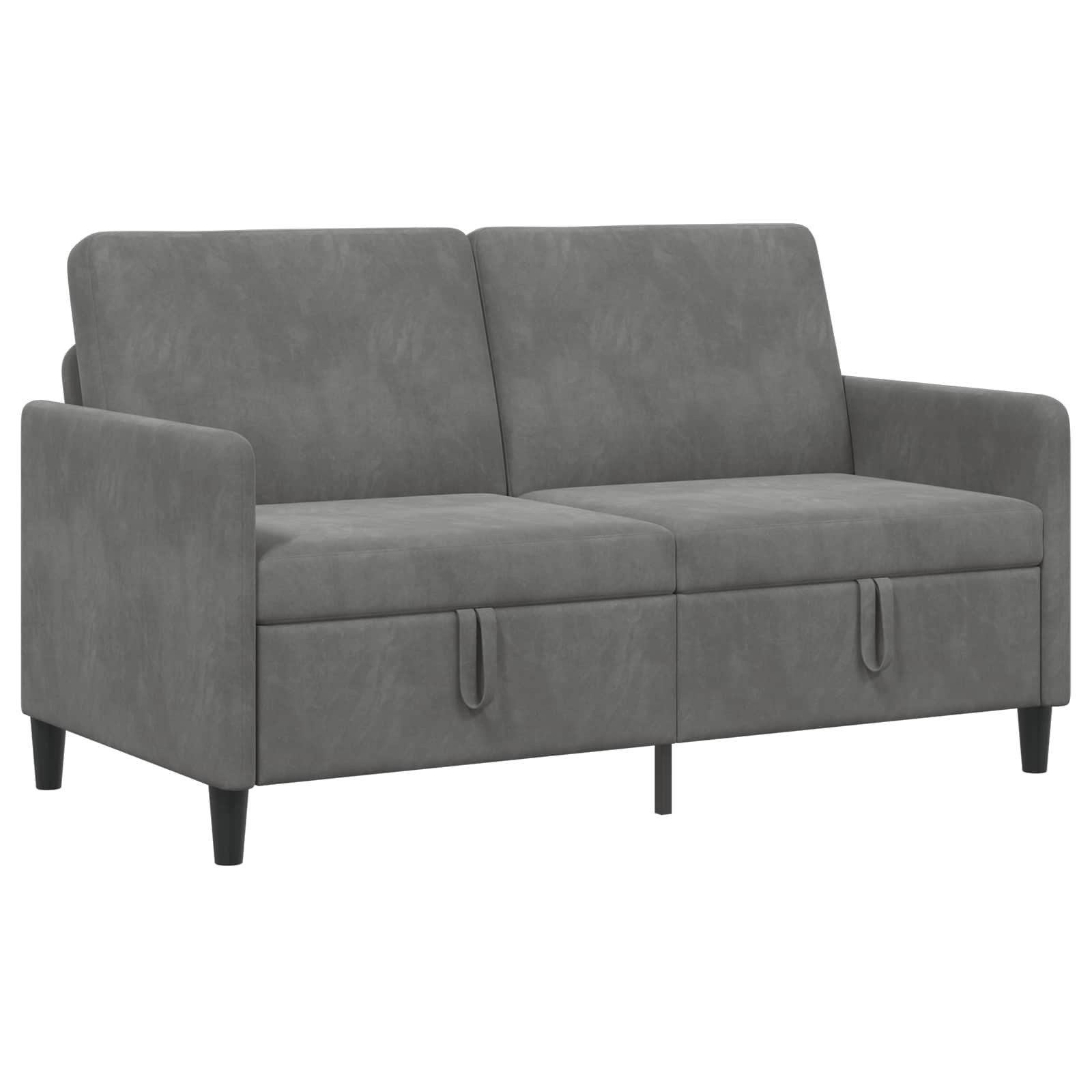 vidaXL Sofa Sofa mit Stauraum Dunkelgrau 152 x 78 x 87 cm Polyester, 1 Teile