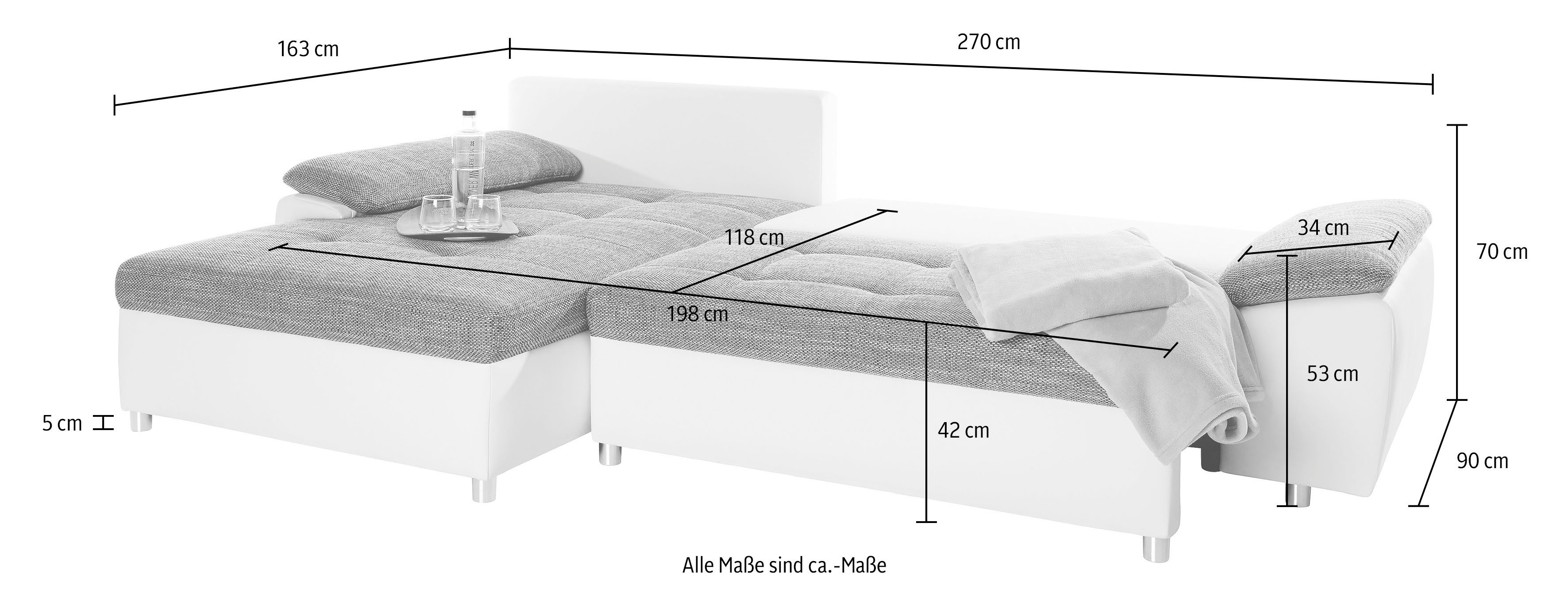 sit&more Ecksofa Labene L-Form, wahlweise mit günstig online kaufen