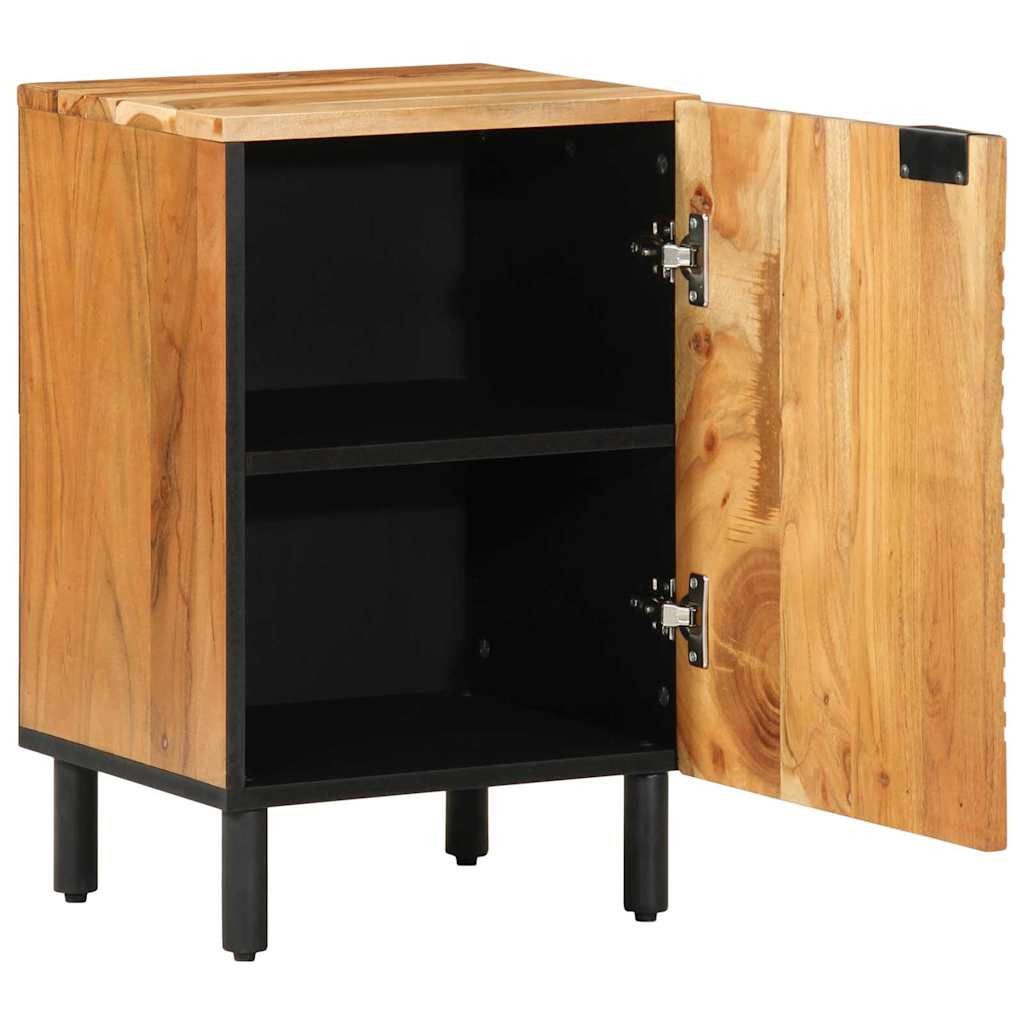 vidaXL Badezimmerspiegelschrank Badezimmerschrank Braun 38 x 33 x 58 cm Massivholz (1-St)