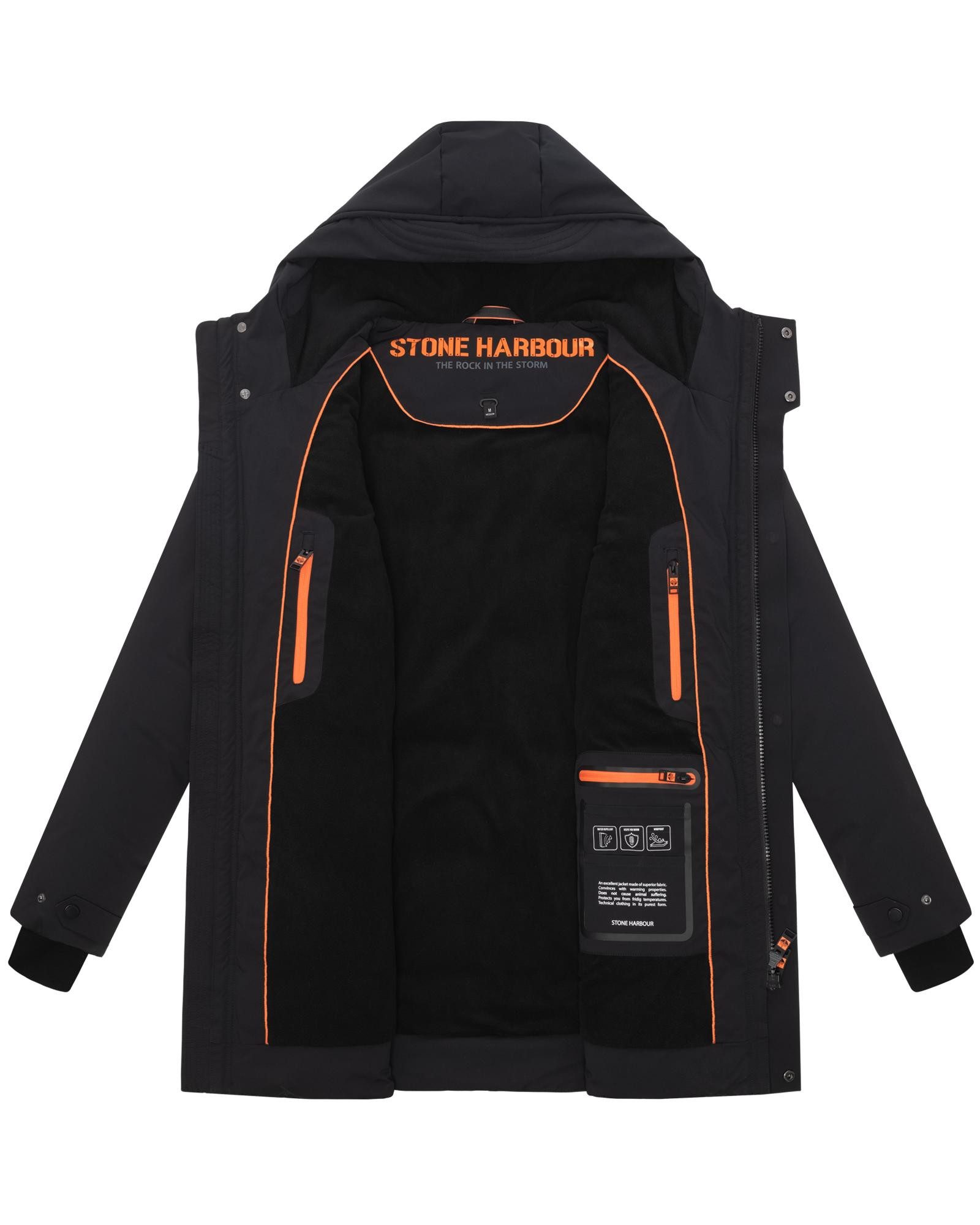 Stone Harbour Wintermantel Kitraan XX Langer Herren Winterparka mit zahlreichen Taschen
