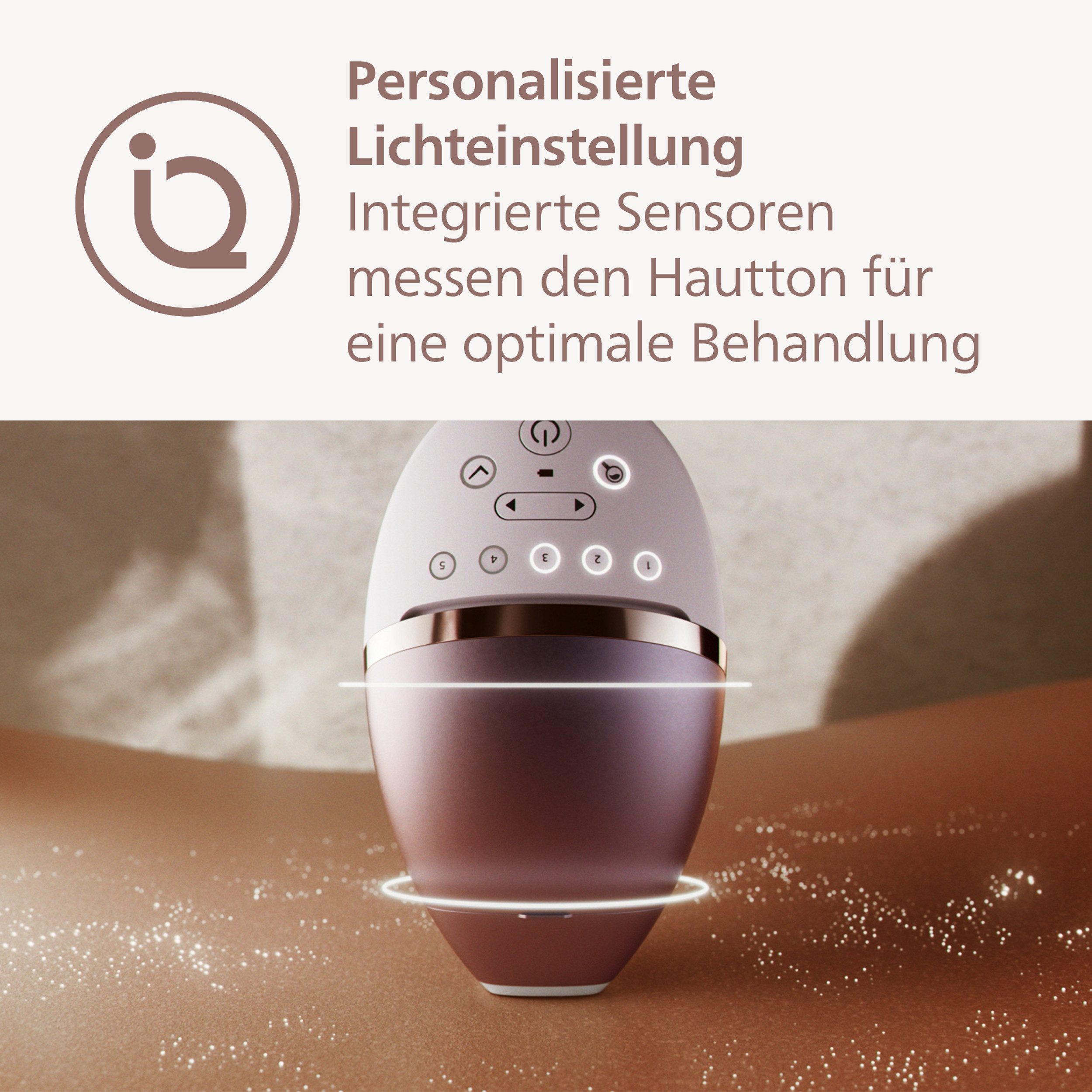 Philips IPL-Haarentferner Philip Lumea S9900 BRI953/02, 450.000 Lichtimpulse, kabellos, 2 SkinAI Funktionen rosa