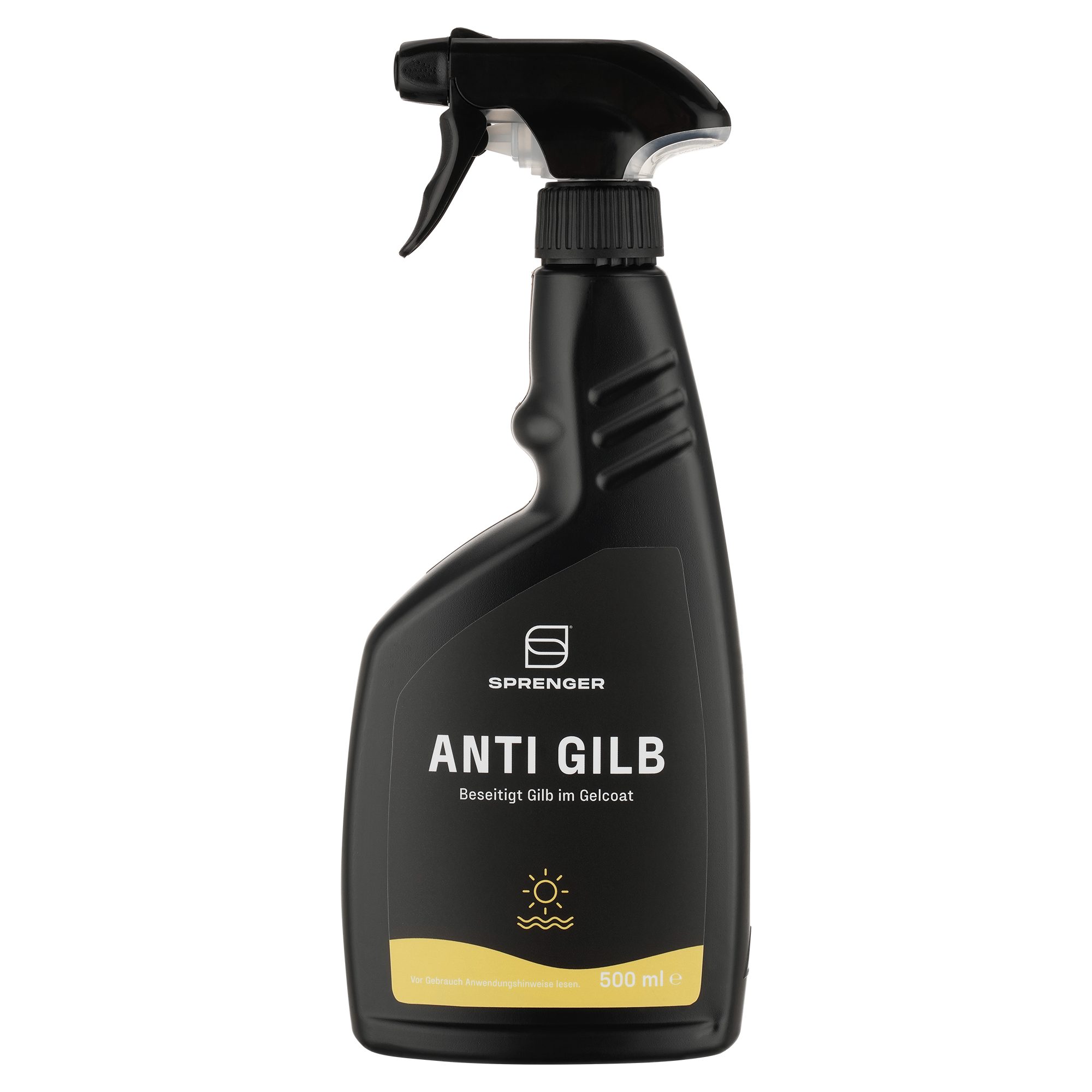 SPRENGER Anti Gilb Gel 500 ml Grundreiniger (Reiniger gegen Vergilbungen & Algen auf GFK & Gelcoat)