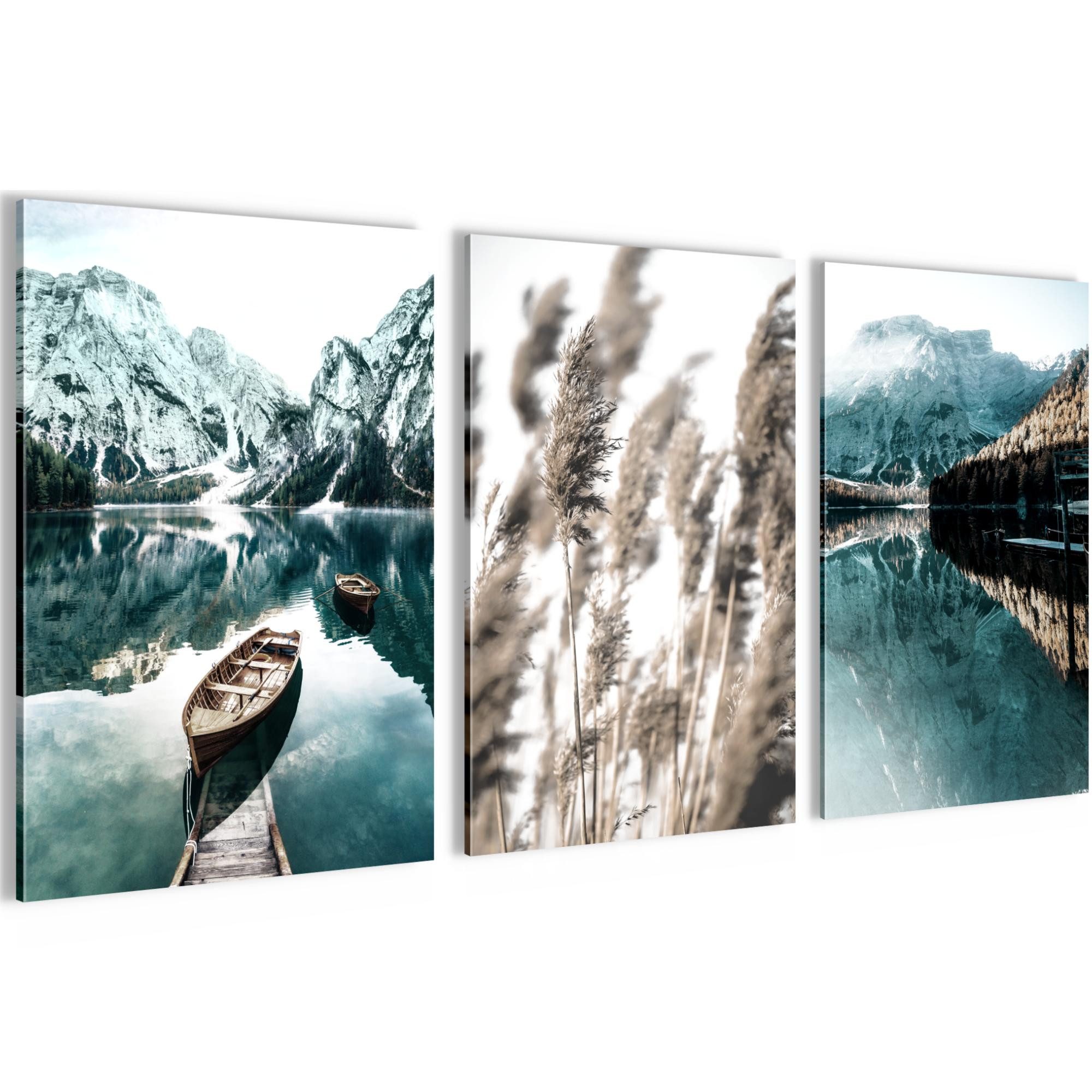 Novart Wandbild Boho Natur Landschaft Wohnzimmer Schlafzimmer Deko Bilderset, Natur