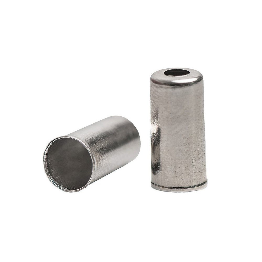 Capgo Scheibenbremse Endkappe für Bremsaussenhülle für 5mm, Messing, silber