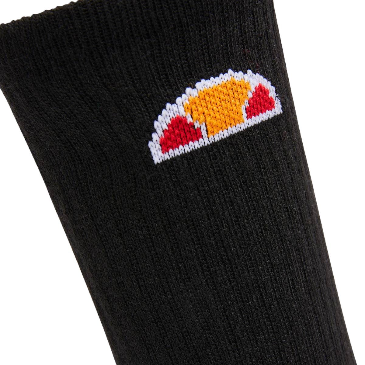 Paar Schwarz Socken, - Tisbi, Crew Kurzsocken Unisex Logo Ellesse 3 Socken,