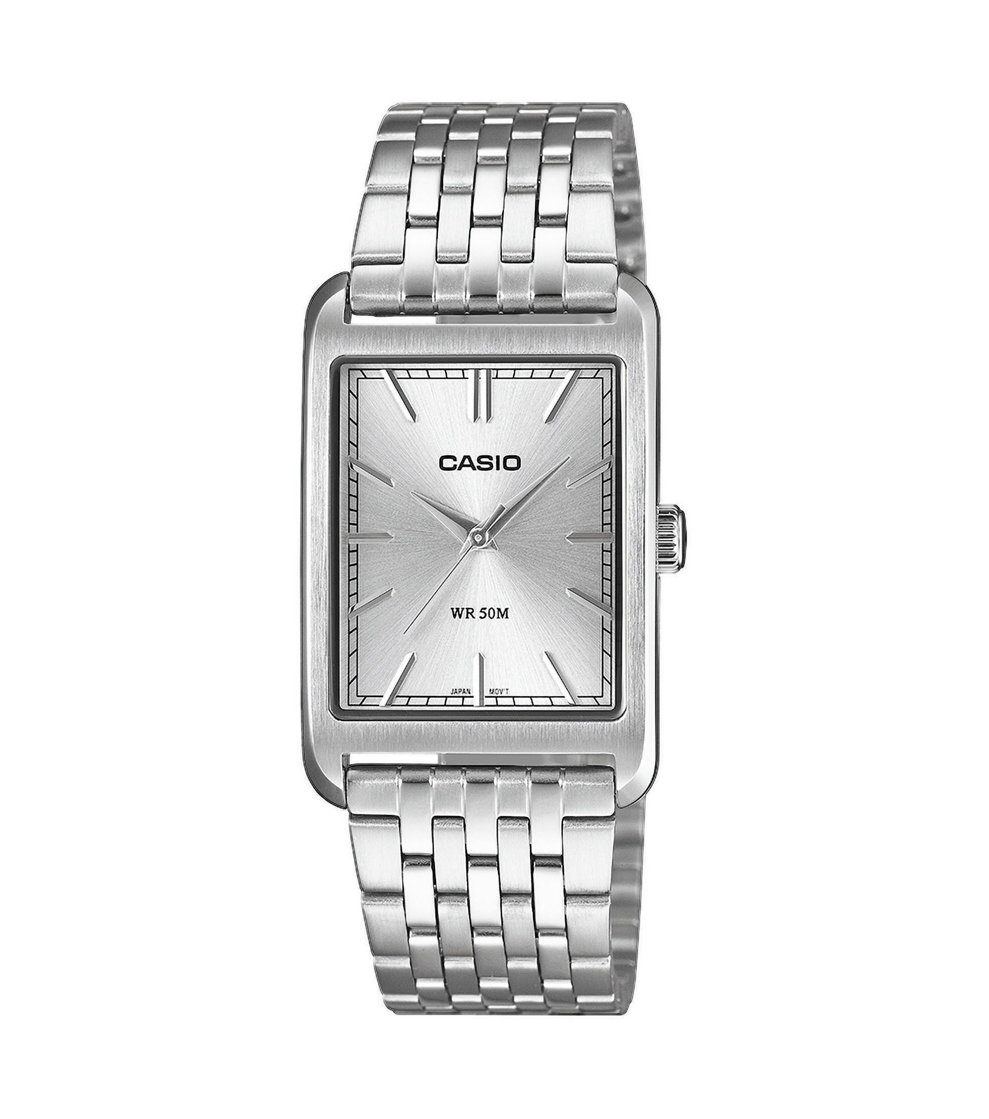 CASIO TIMELESS COLLECTION Quarzuhr MTP-B215D-7AVER, Armbanduhr, Herrenuhr, Edelstahlarmband, analog