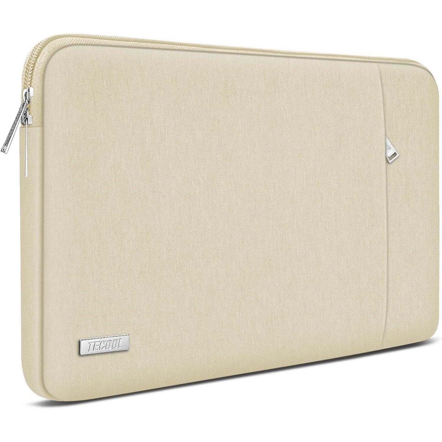 LuxusKollektion Laptoptasche Laptoptasche Notebooktasche Schutzhülle Sleeve 15,6 Zoll Beige