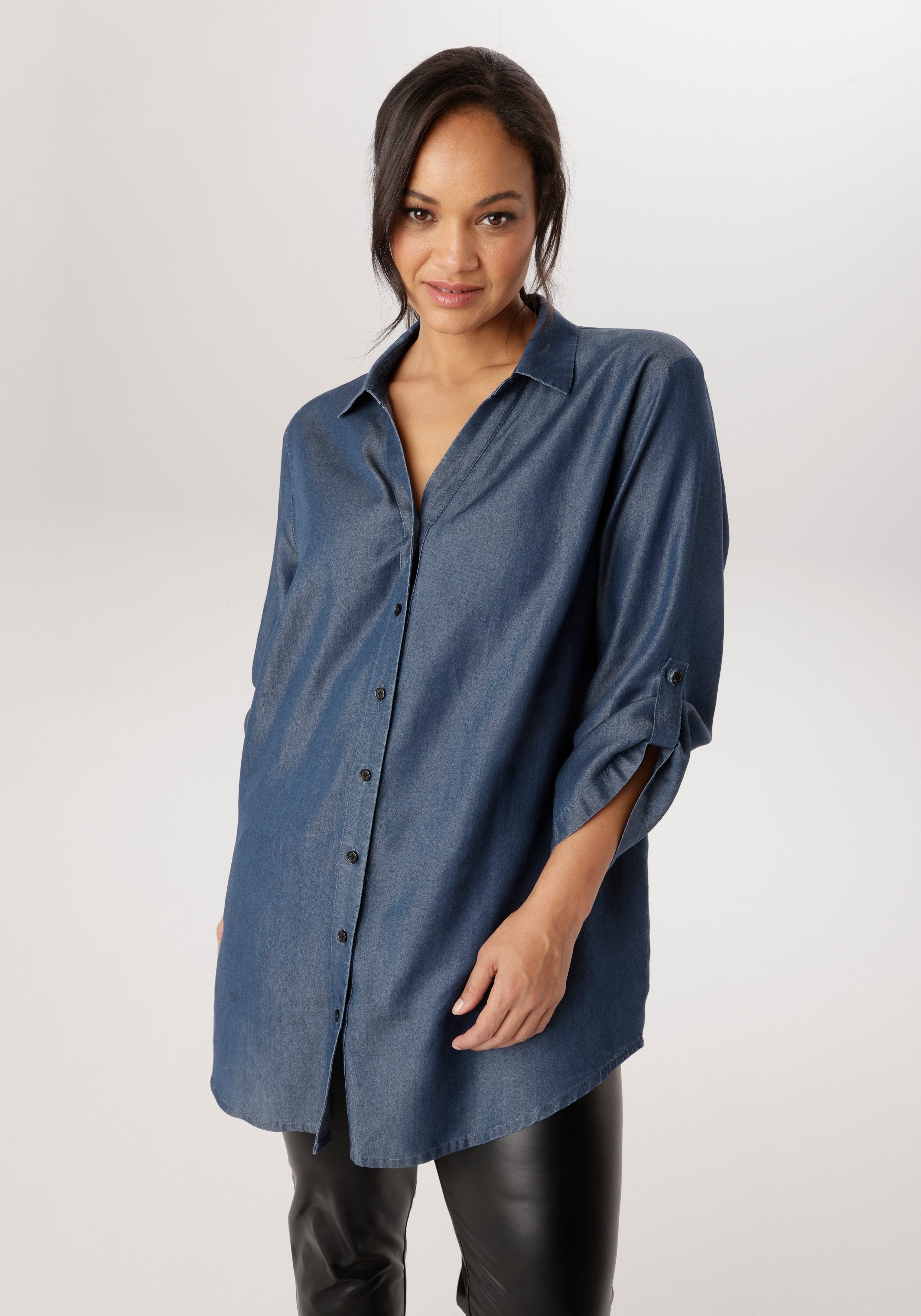Aniston PLUS Jeansbluse aus weicher Lyocell Qualität - NEUE KOLLEKTION. € 49,99, (€ 49,99 pro 1 Stk).