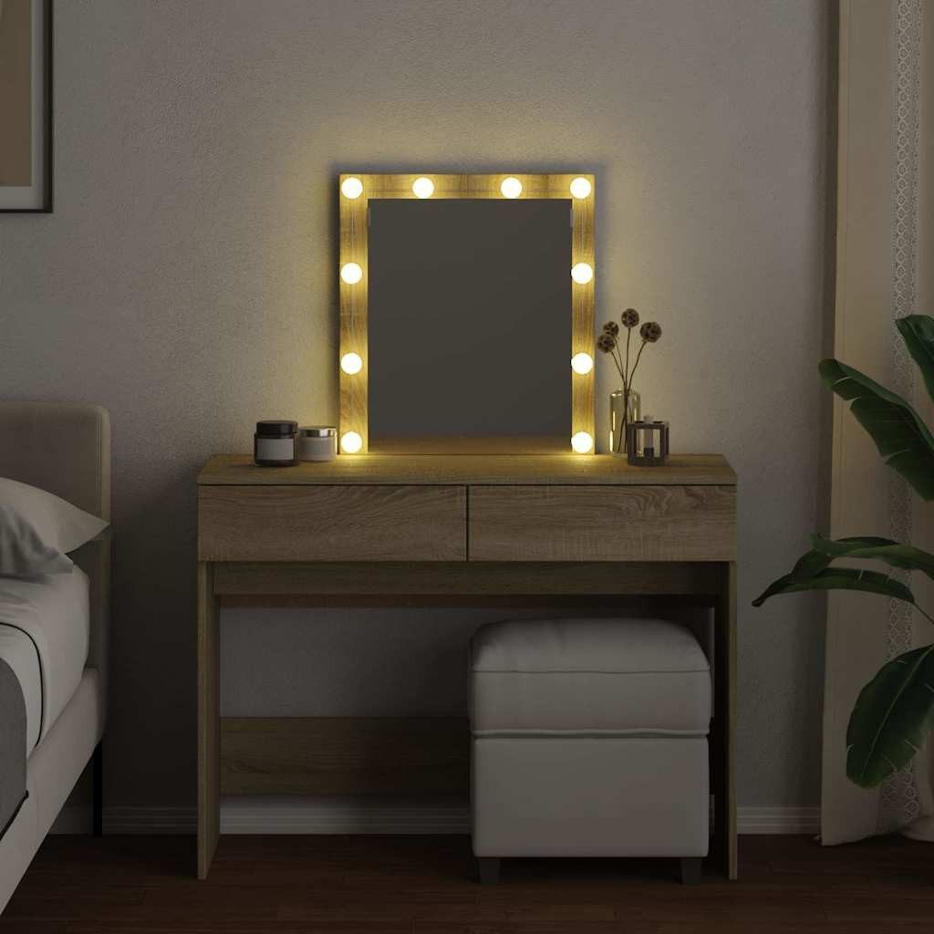 vidaXL Schminktisch Schminktisch mit LED-Beleuchtung Sonoma-Eiche günstig online kaufen