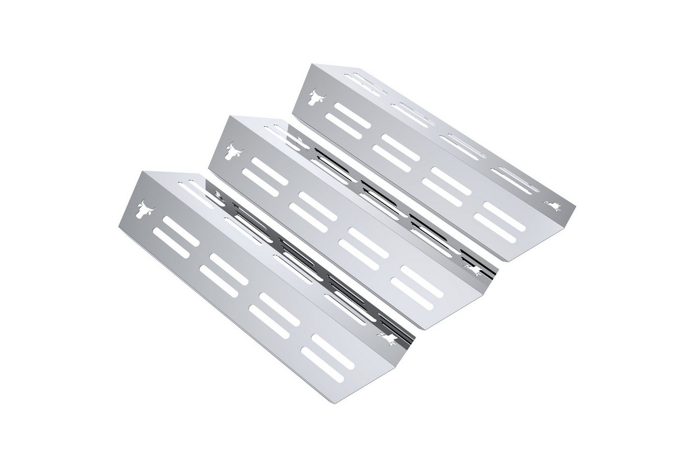 tuning-art Grillerweiterung GA34 Brennerabdeckung Set Edelstahl für Enders Monroe Pro 3