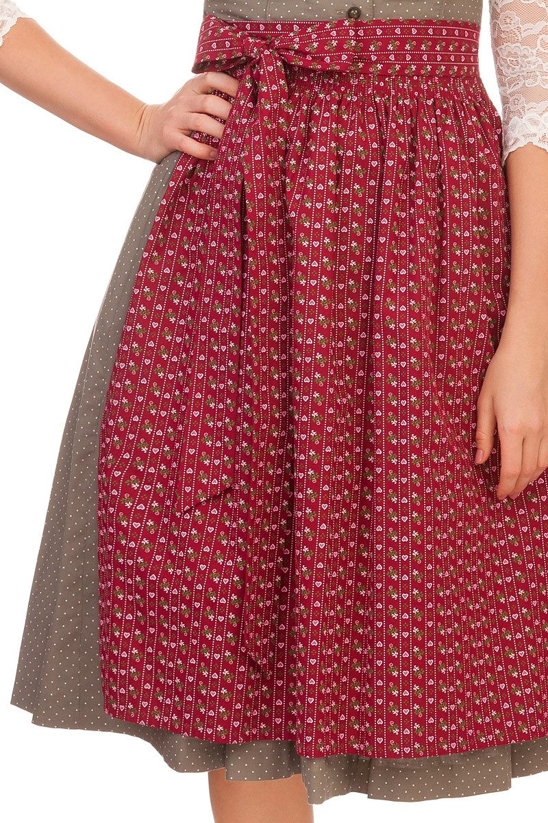 Alpenfee Tracht Dirndl Midi Dirndl 2tlg. - NORA - oliv
