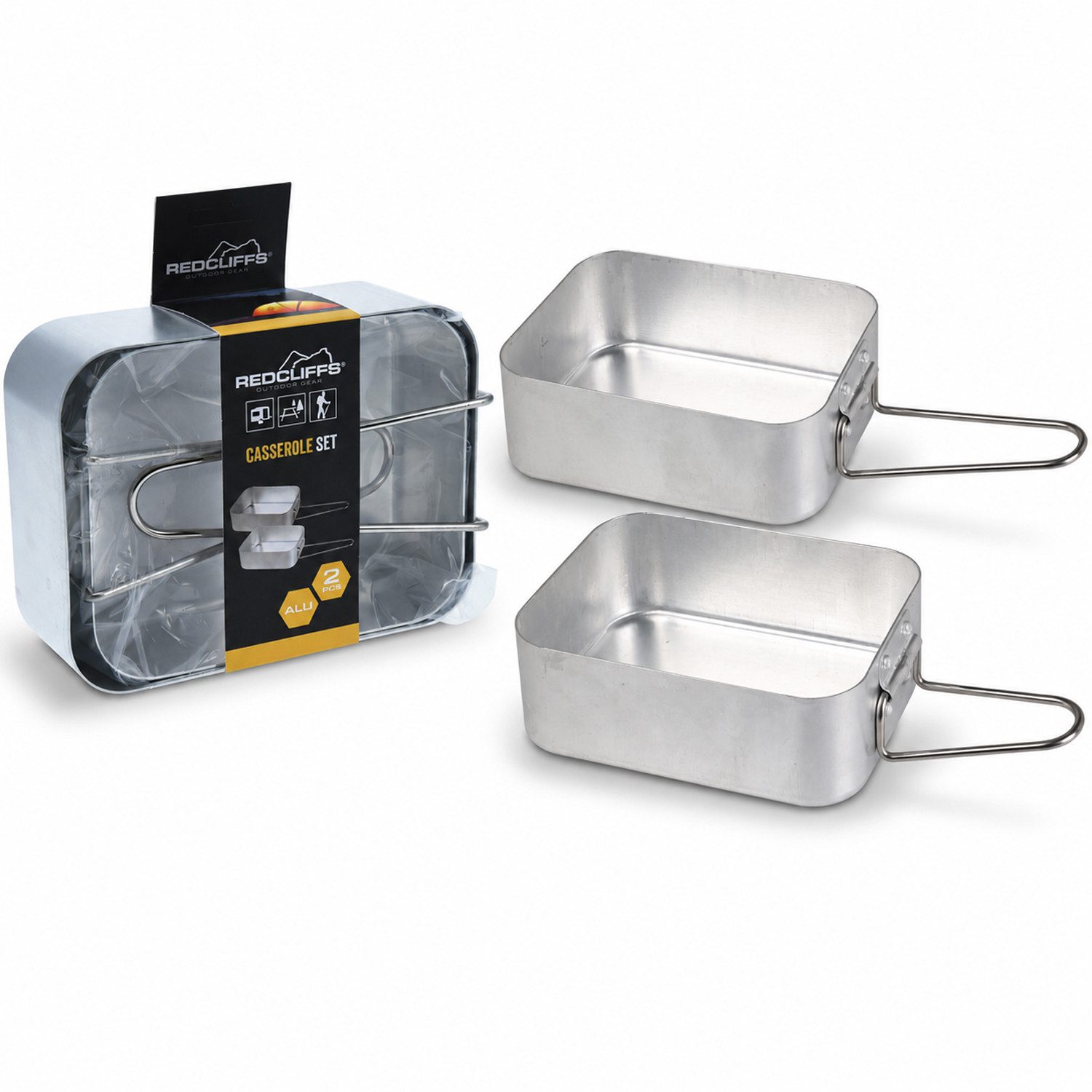 Mojawo Wasserkessel 2 Stück Camping Kochtopf Leichtes Aluminium Topf für Gasherde