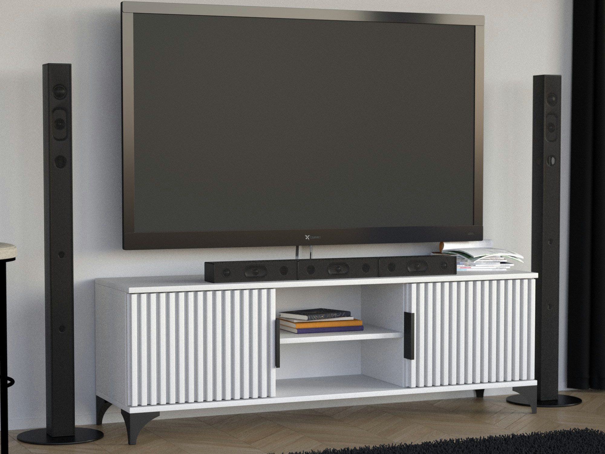 Beautysofa TV-Schrank HOME RTV mit Lamellen günstig online kaufen