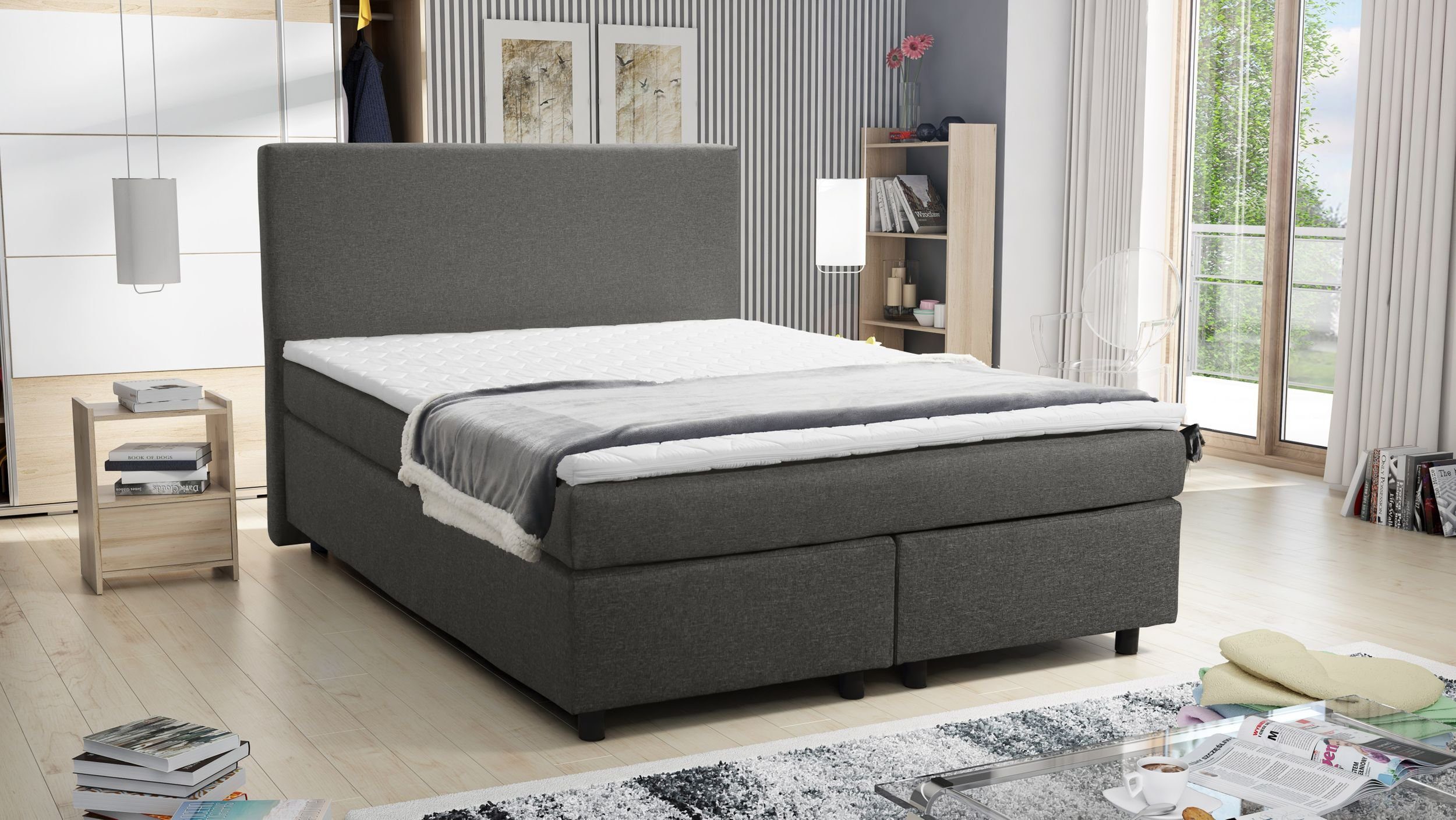 Küchen-Preisbombe Boxspringbett Hotelbett 140x200 Bonellfederkern Bett günstig online kaufen