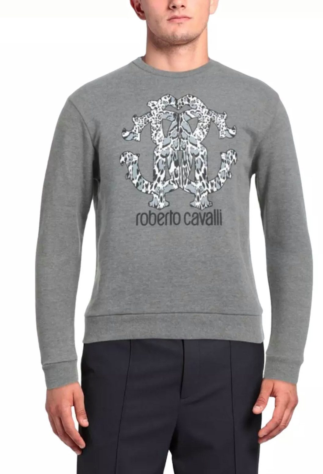 roberto cavalli Sweatshirt Unisex Lynx RC Logo Pullover Genderneutrales Design für vielseitigen Einsatz