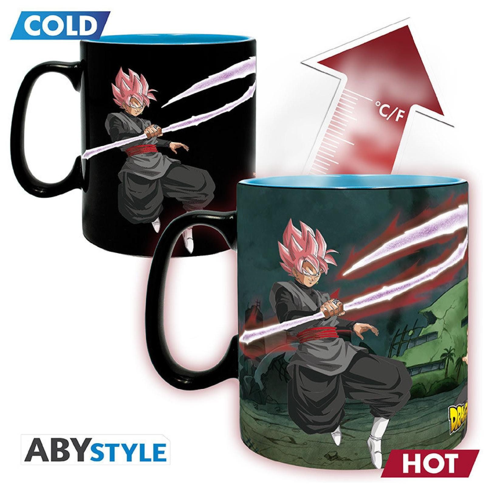 ABYstyle Tasse DRAGON BALL SUPER - Wärmewechsel Tasse - 460ml - Saiyans vs. Black
