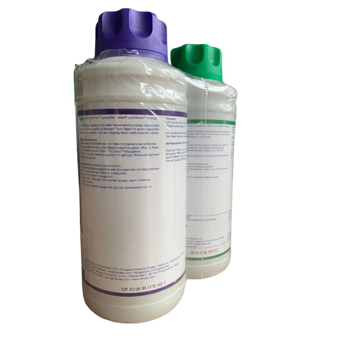Nikwax NIKWAX TechWash und TX.Direct Wash In 2x1l - Doppelpack Spezialwaschmittel