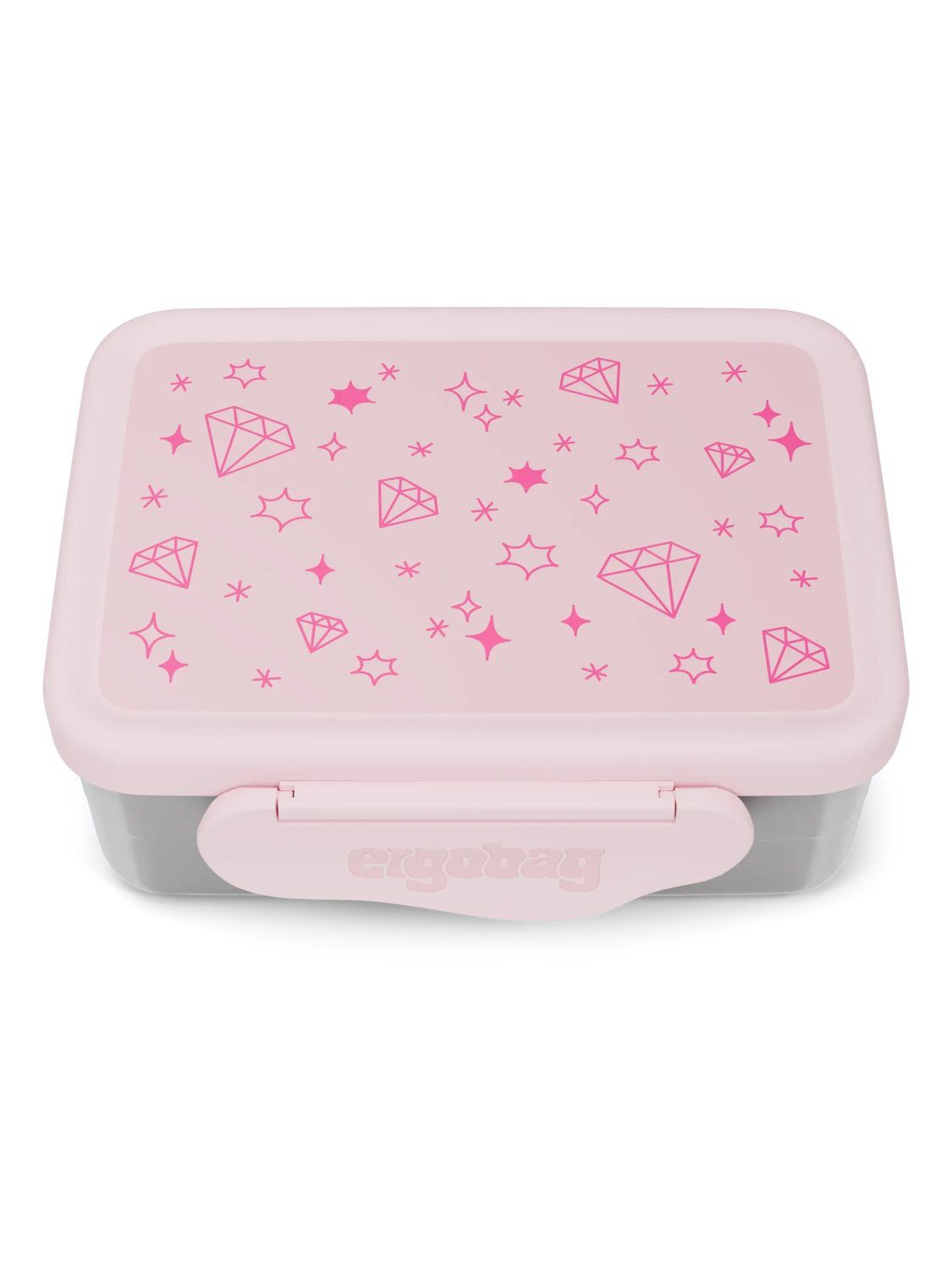 ergobag Lunchbox Edelstahl Brotdose, Edelstahl, (Edelstahl Brotdose, 3-tlg., 1x Brotdose, 1x Trennfach), spülmaschinengeeignet bis 45 Grad, Handwäsche empfohlen