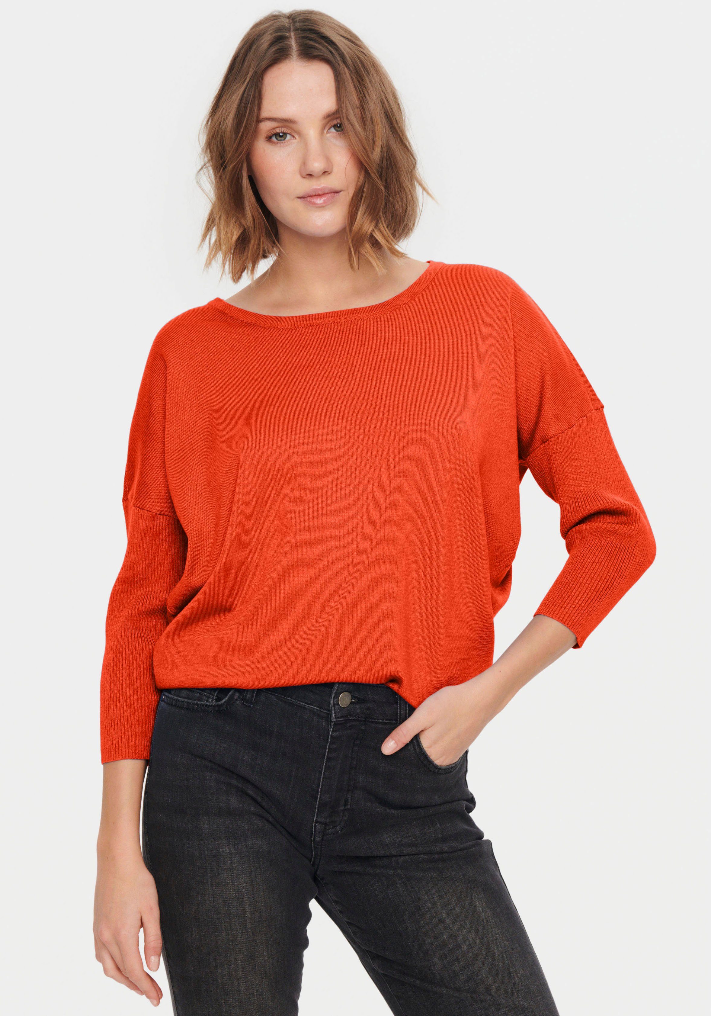 Saint Tropez Rundhalspullover A2561, MilaSZ R-Neck günstig online kaufen