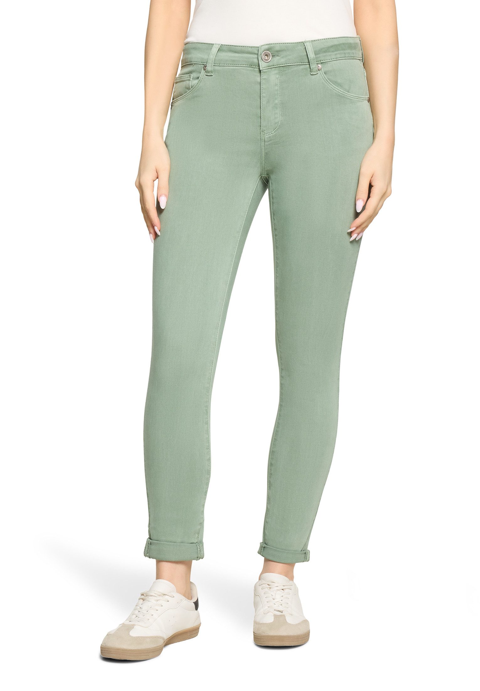 Slim-fit-Jeans Damen mit Waschung