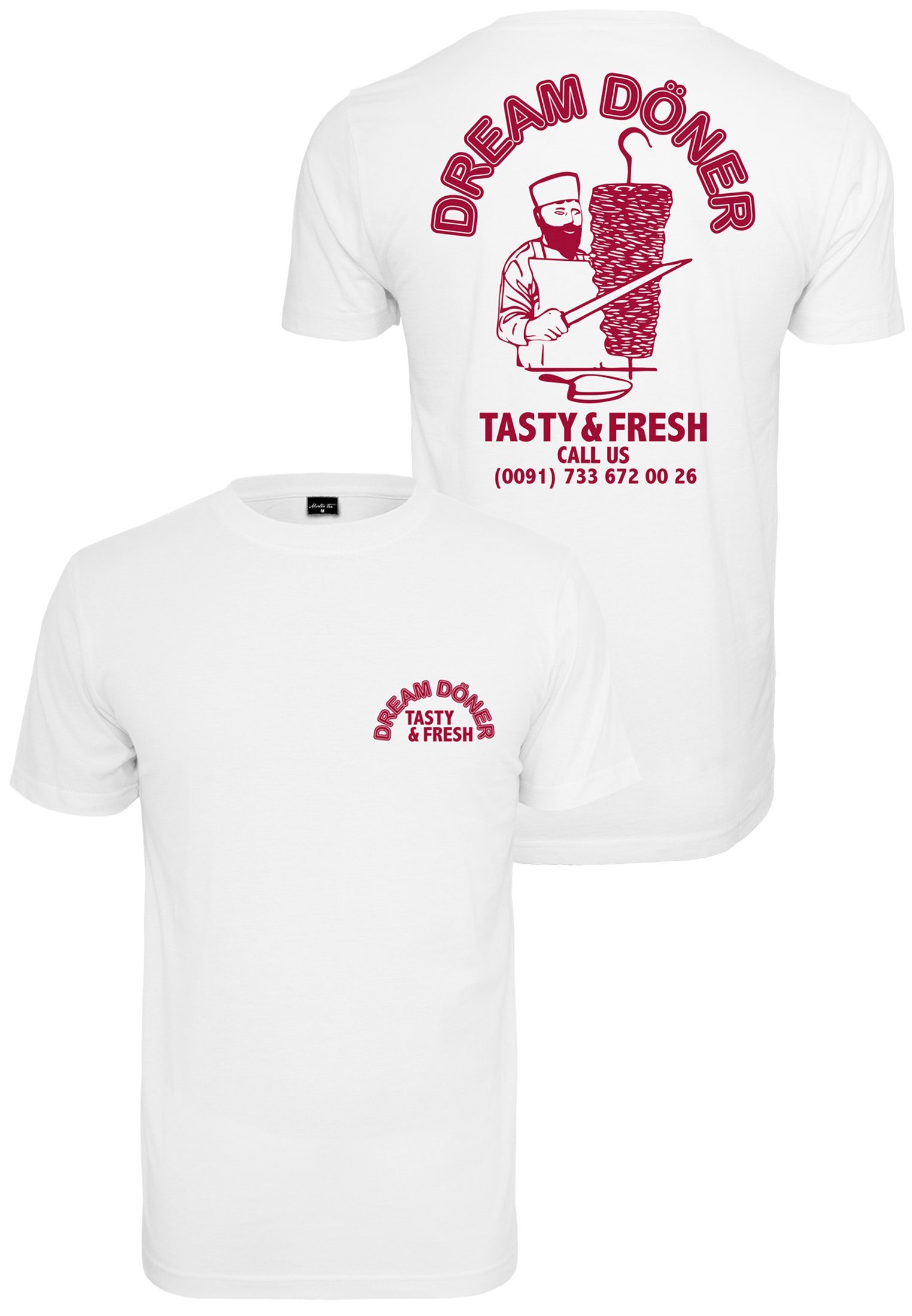 MisterTee T-Shirt Herren Dream Tee Kebab white Kebab MT777 (1-tlg) Dream