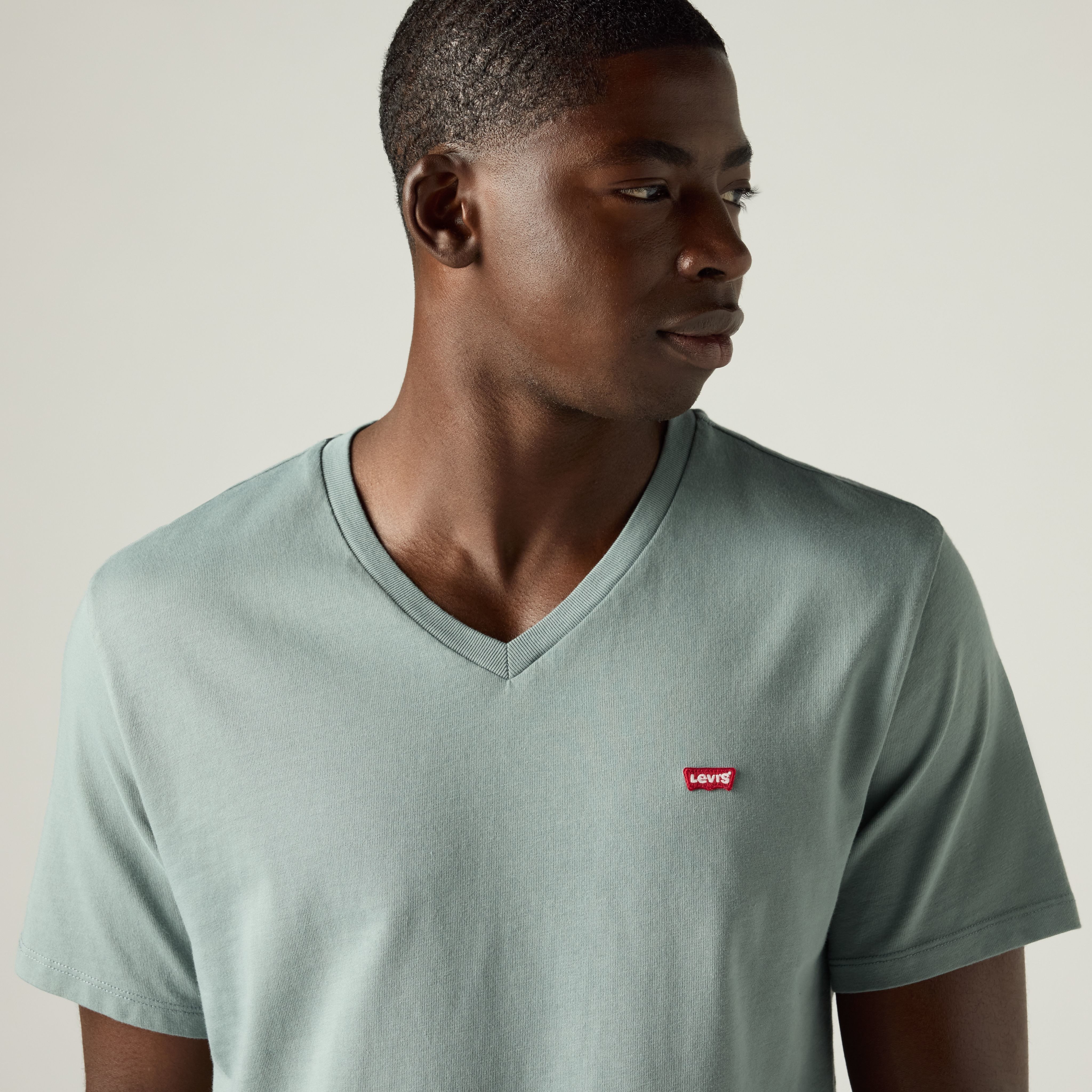 Levi's® V-Shirt LE ORIGINAL HM VNECK mit Logostickerei – Bild 4 von 5