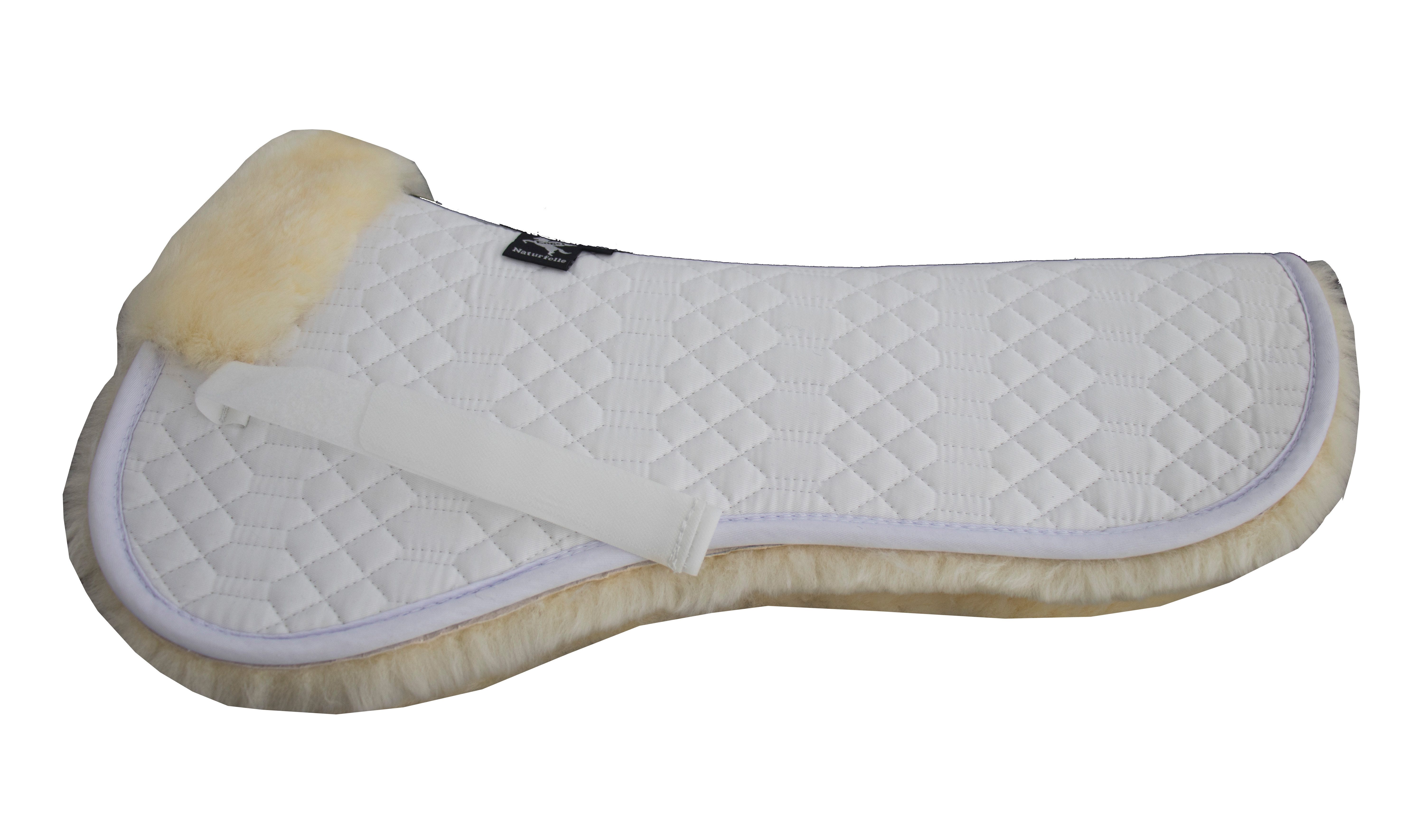 Engel Reitsport Sattelpad Sattelkissen Sattelpad SAKIS1 Lammfell & Baumwollsteppstoff Fellkranz