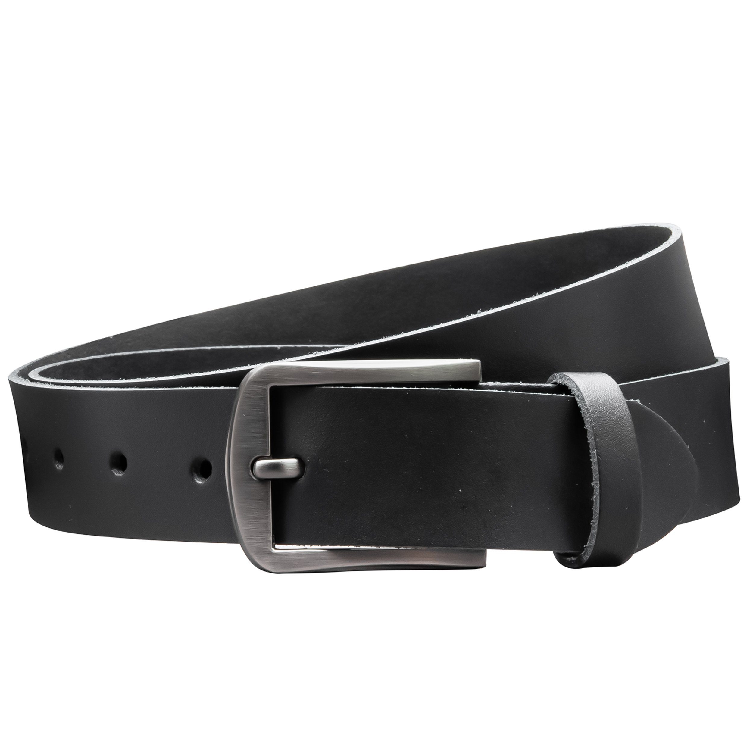 COLOGNEBELT Ledergürtel OM416-SL-Schwarz MADE IN GERMANY, Schwarz Kürzbar, günstig online kaufen