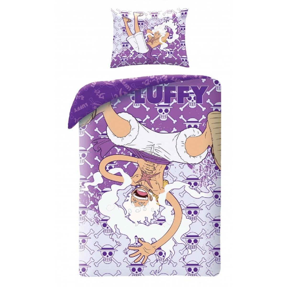 One Piece Bettwäsche Set aus Mikrofaser 140 × 200 cm mit 70 × 90 cm Kissenbezug, Mikrofaser, 1 teilig
