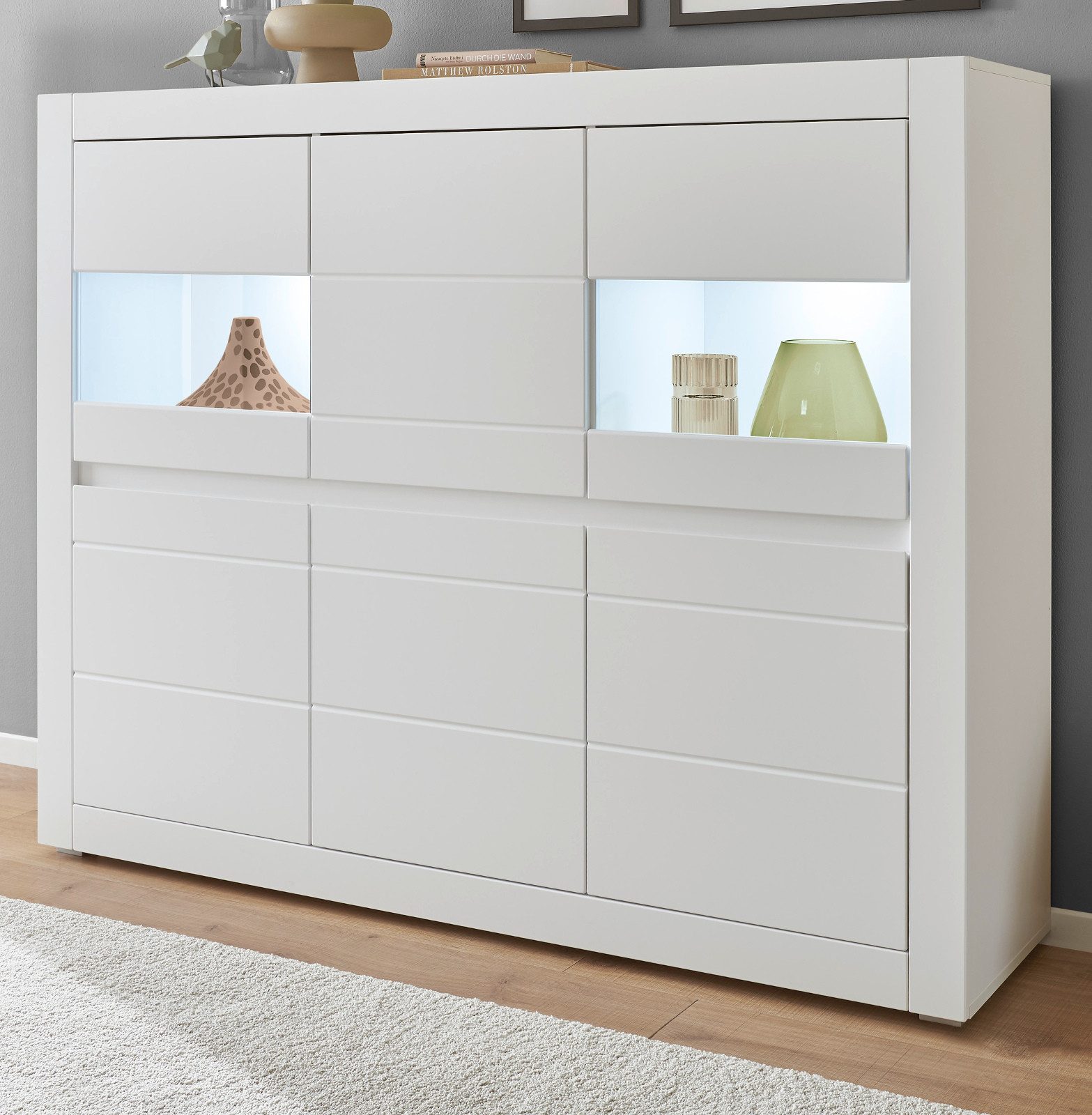 Furn.Design Highboard Derby (Schrank in weiß, günstig online kaufen